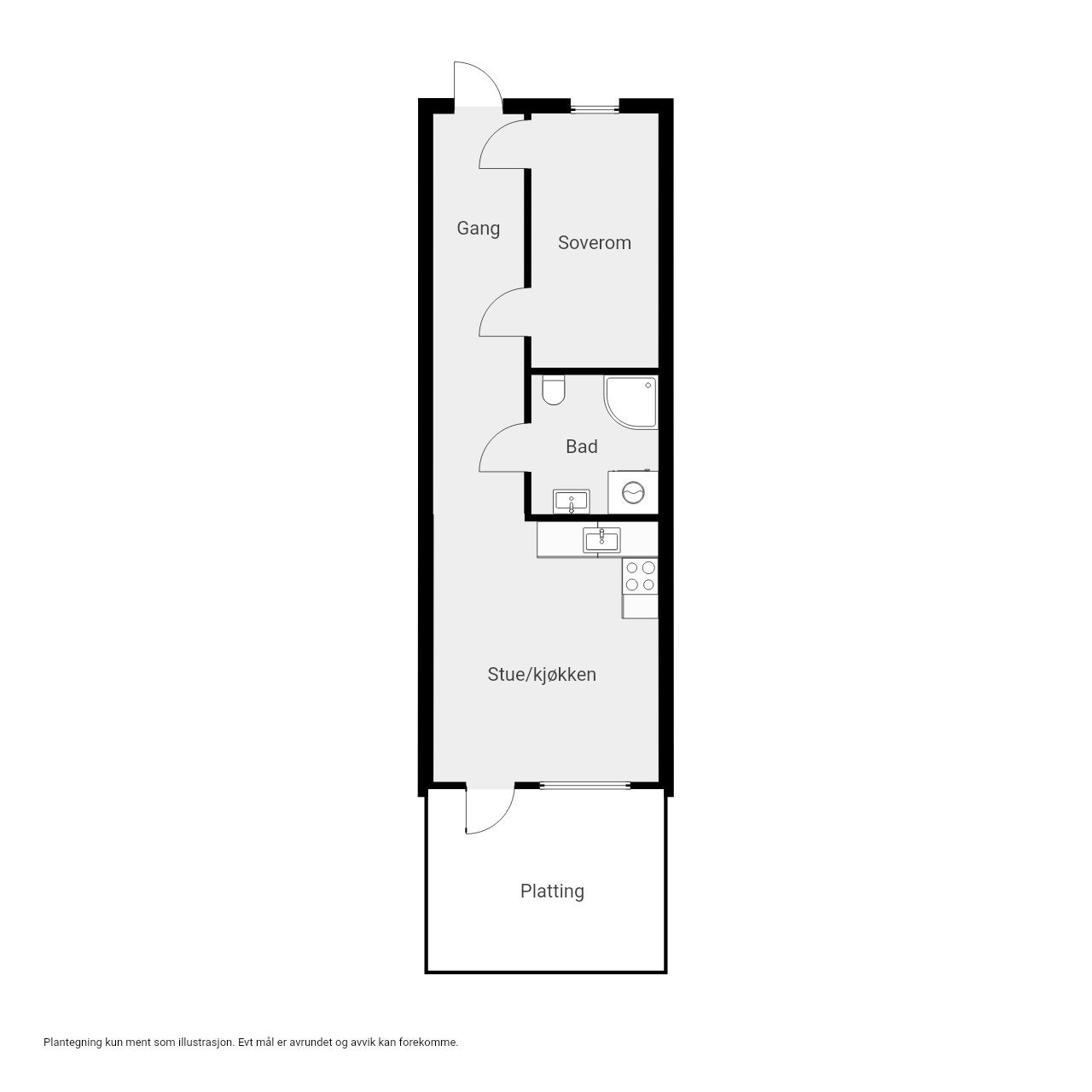 Plantegning 1. etasje Galleribilde