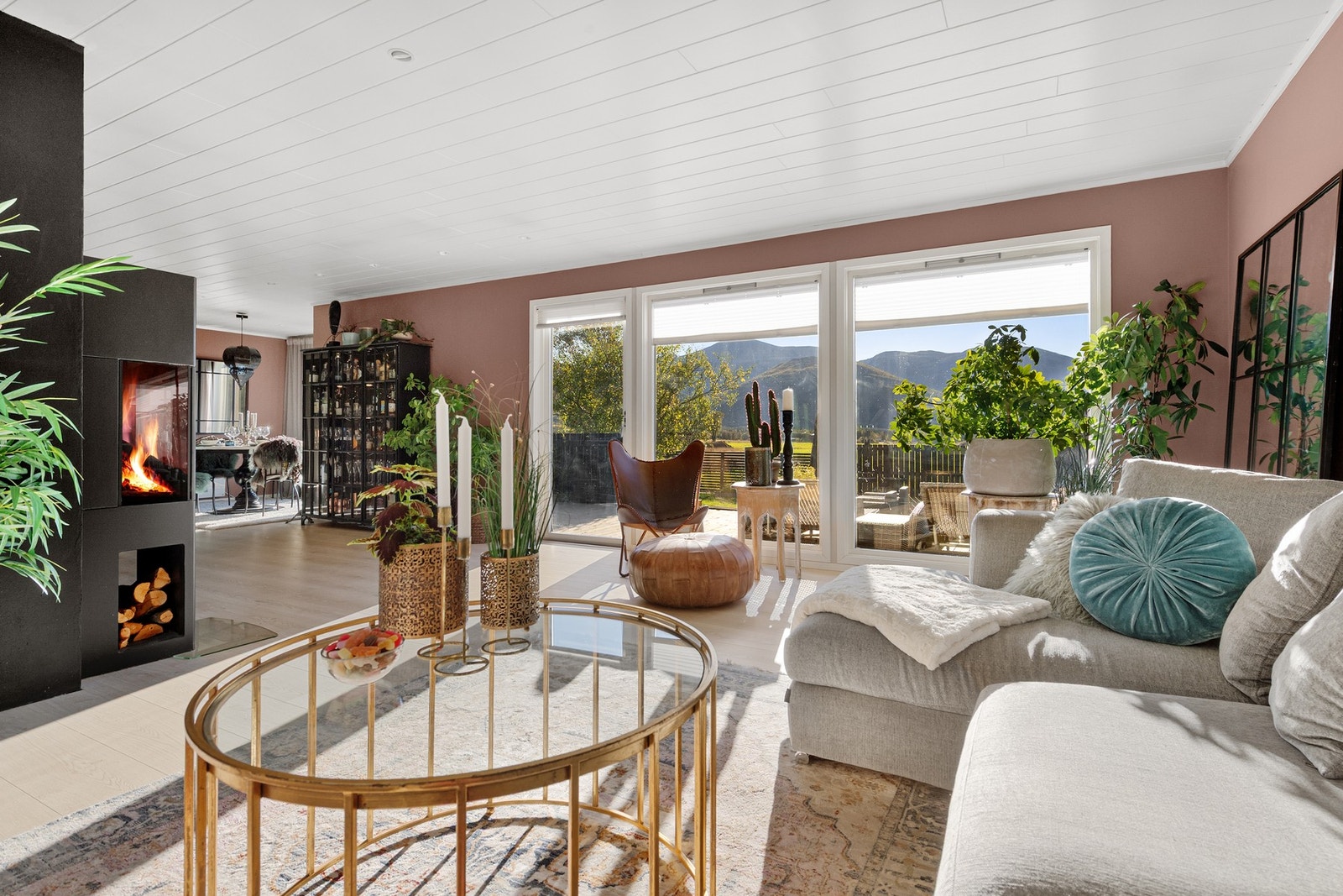 Stor verandadør til stor terrasse Galleribilde