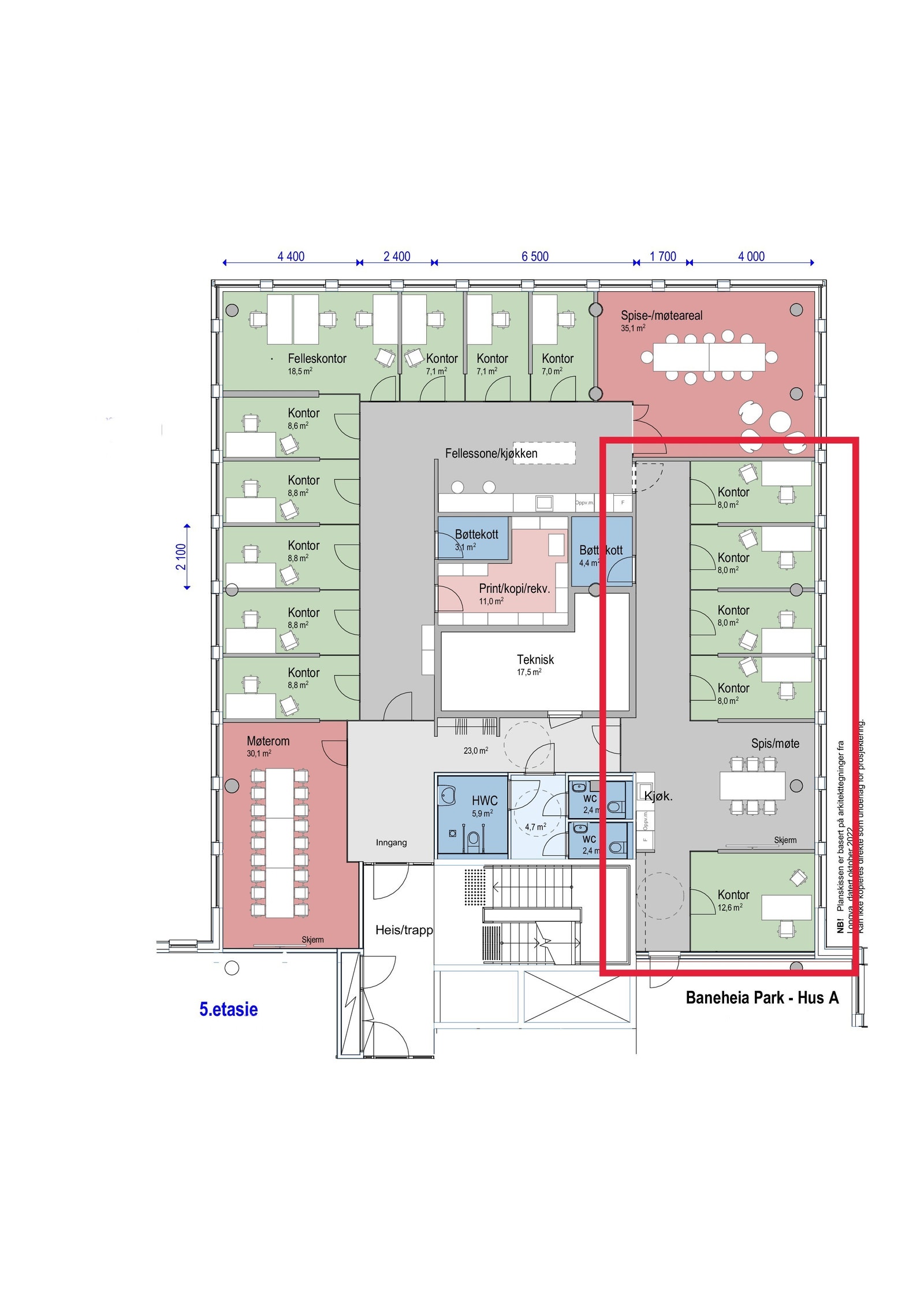 Plantegning av etasjen Galleribilde