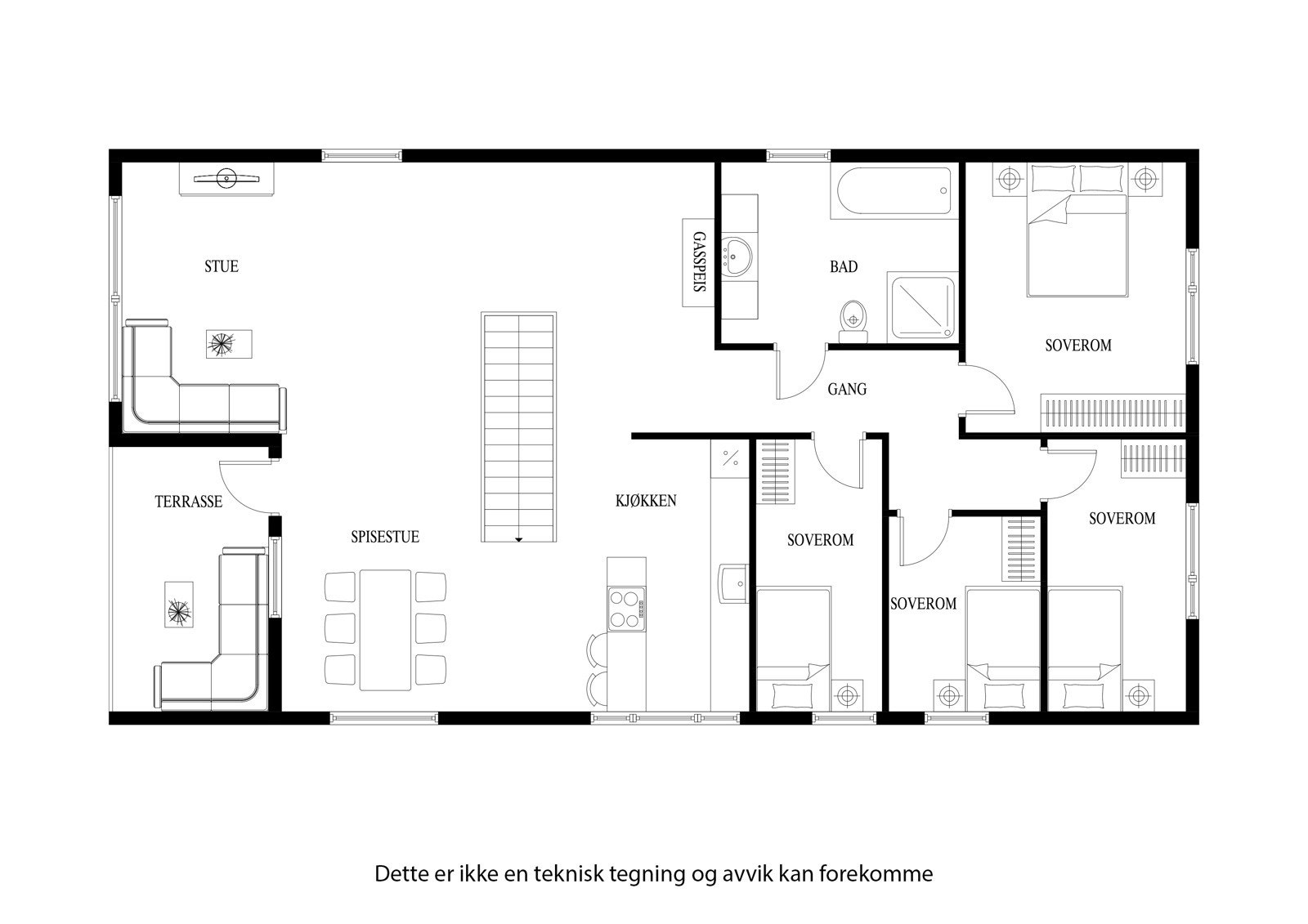 Planløsning 2. etasje Galleribilde