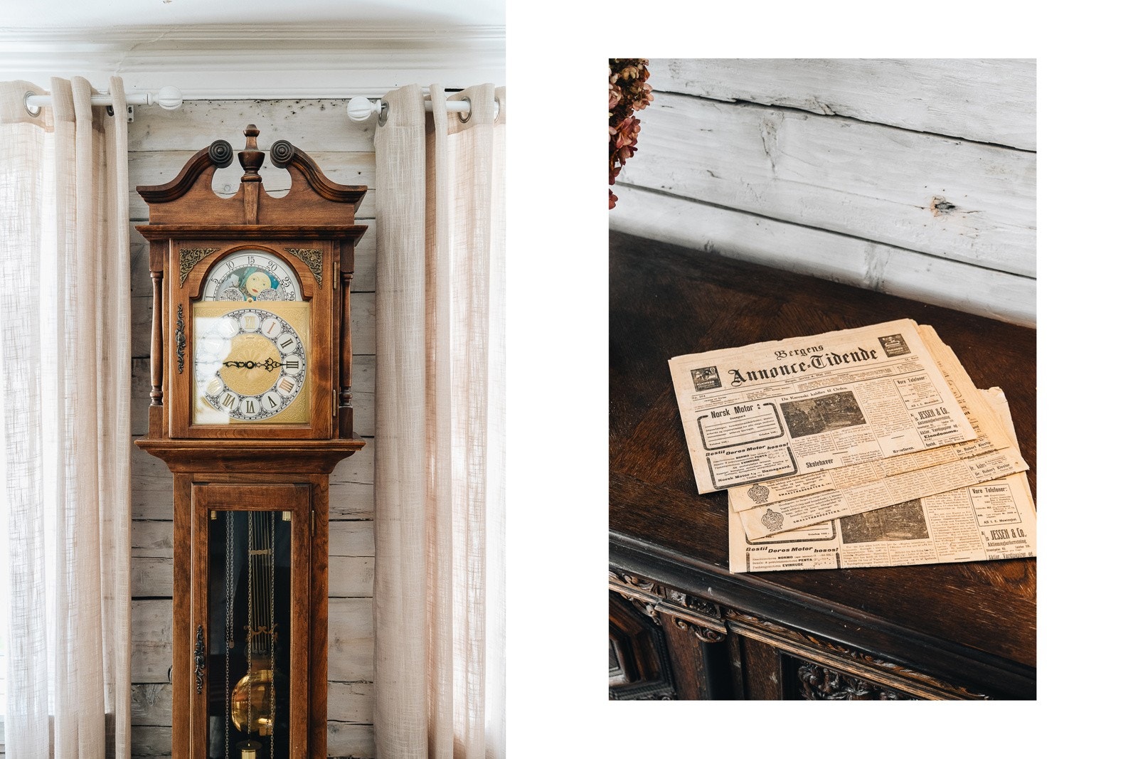 - Aviser fra 1917 ble funnet i veggene under renovering, og vitner om husets lange historie - Galleribilde