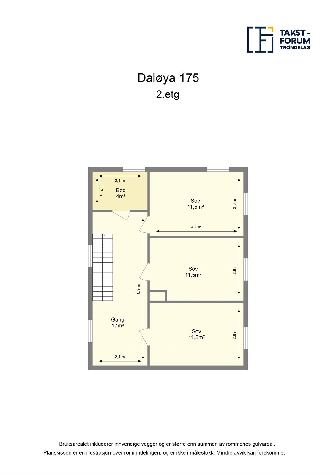 Planløsning 2. etasje Galleribilde