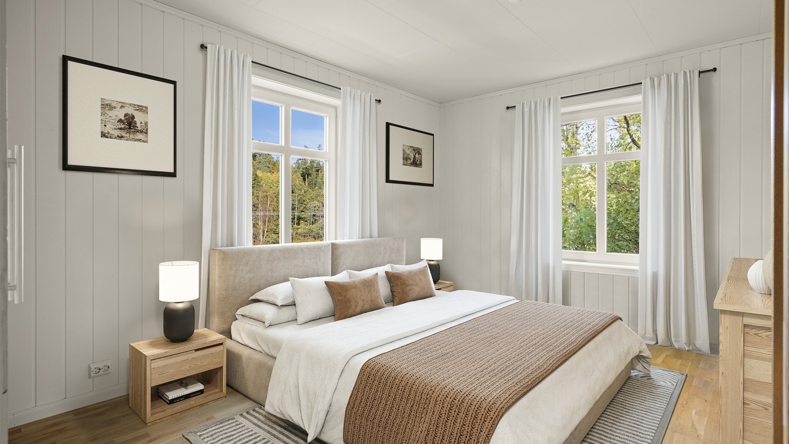 Soverom i 1.etg. digitalt innredet Galleribilde