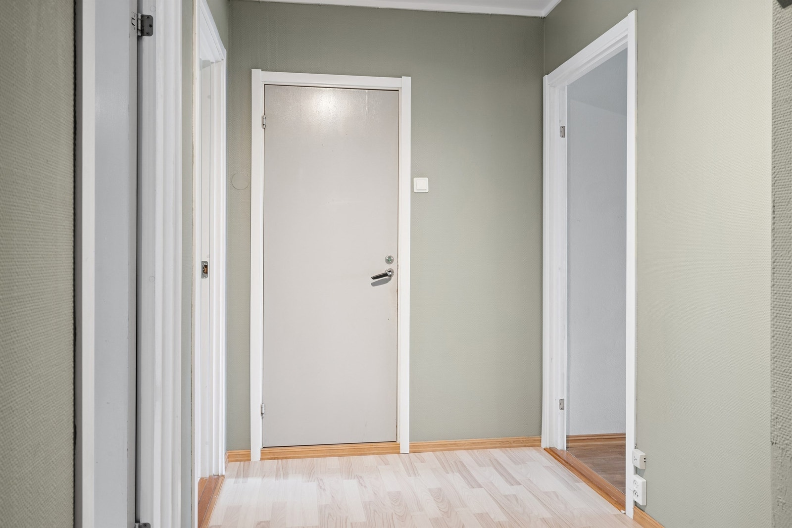 Fra gangen er det adkomst til alle rom i boligen. Døren er brann- og lydklassifisert. Galleribilde