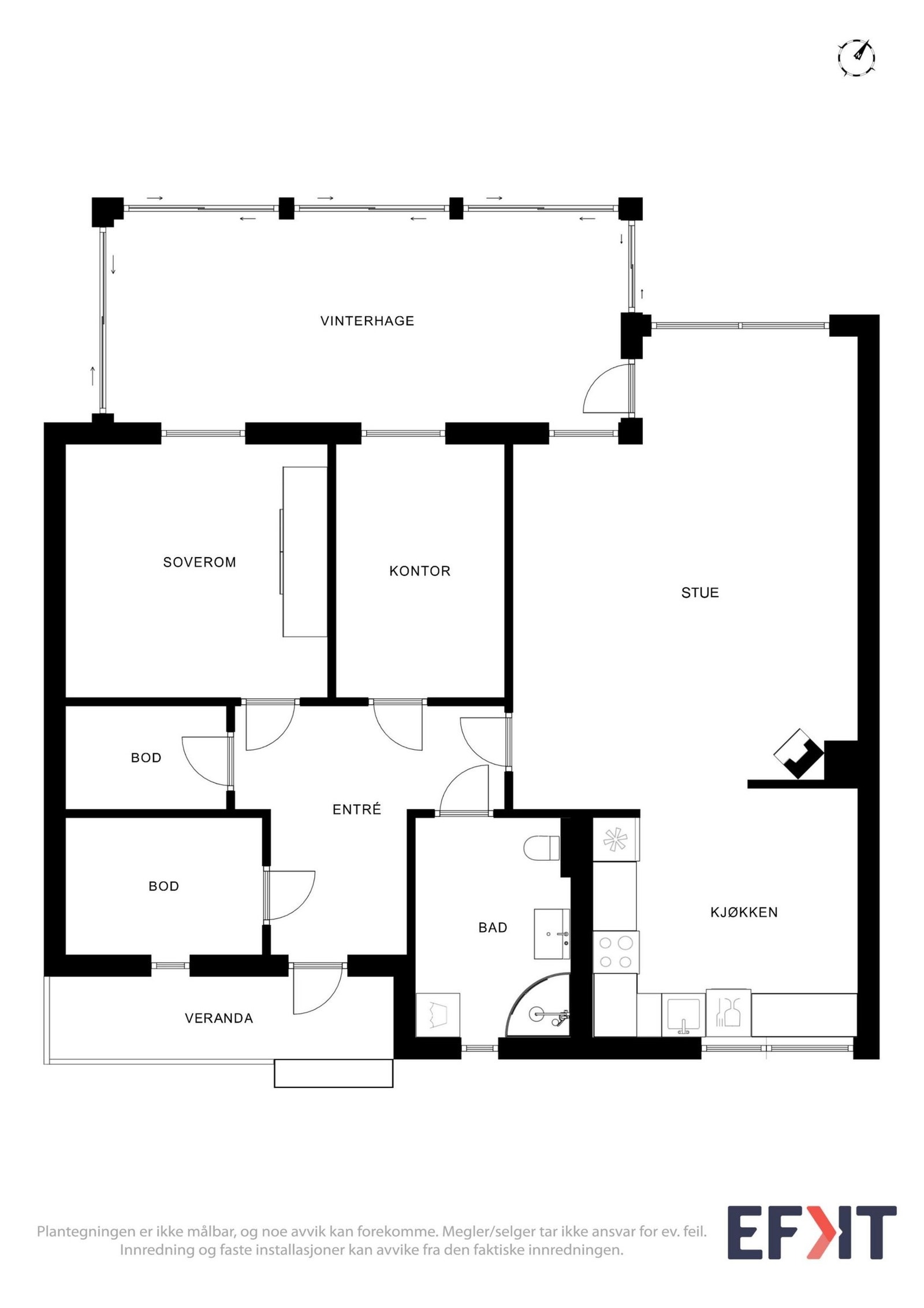 Praktisk planløsning Galleribilde