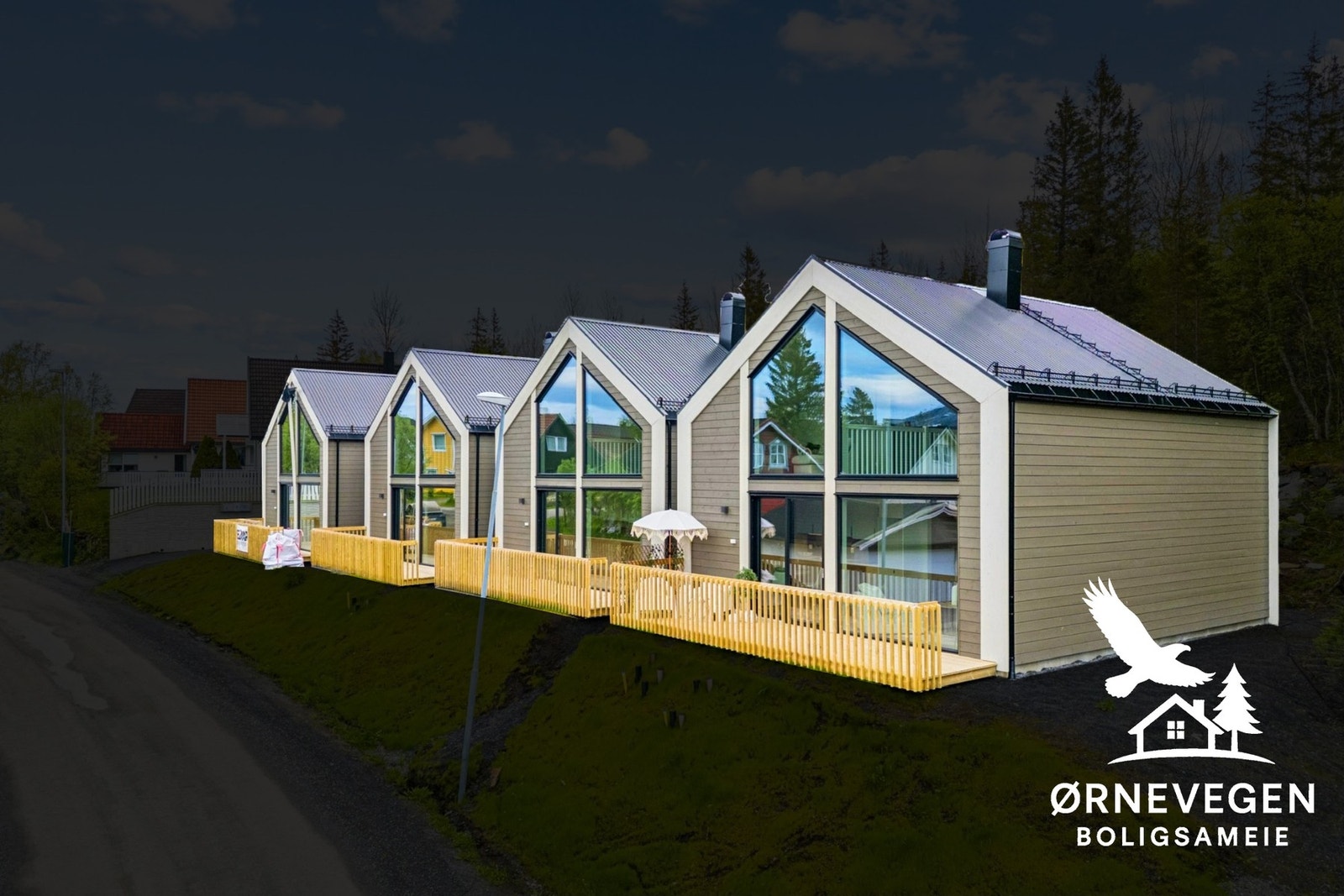 Nå kan du velge mellom 4 fine eneboliger med 3 soverom og carport! Galleribilde