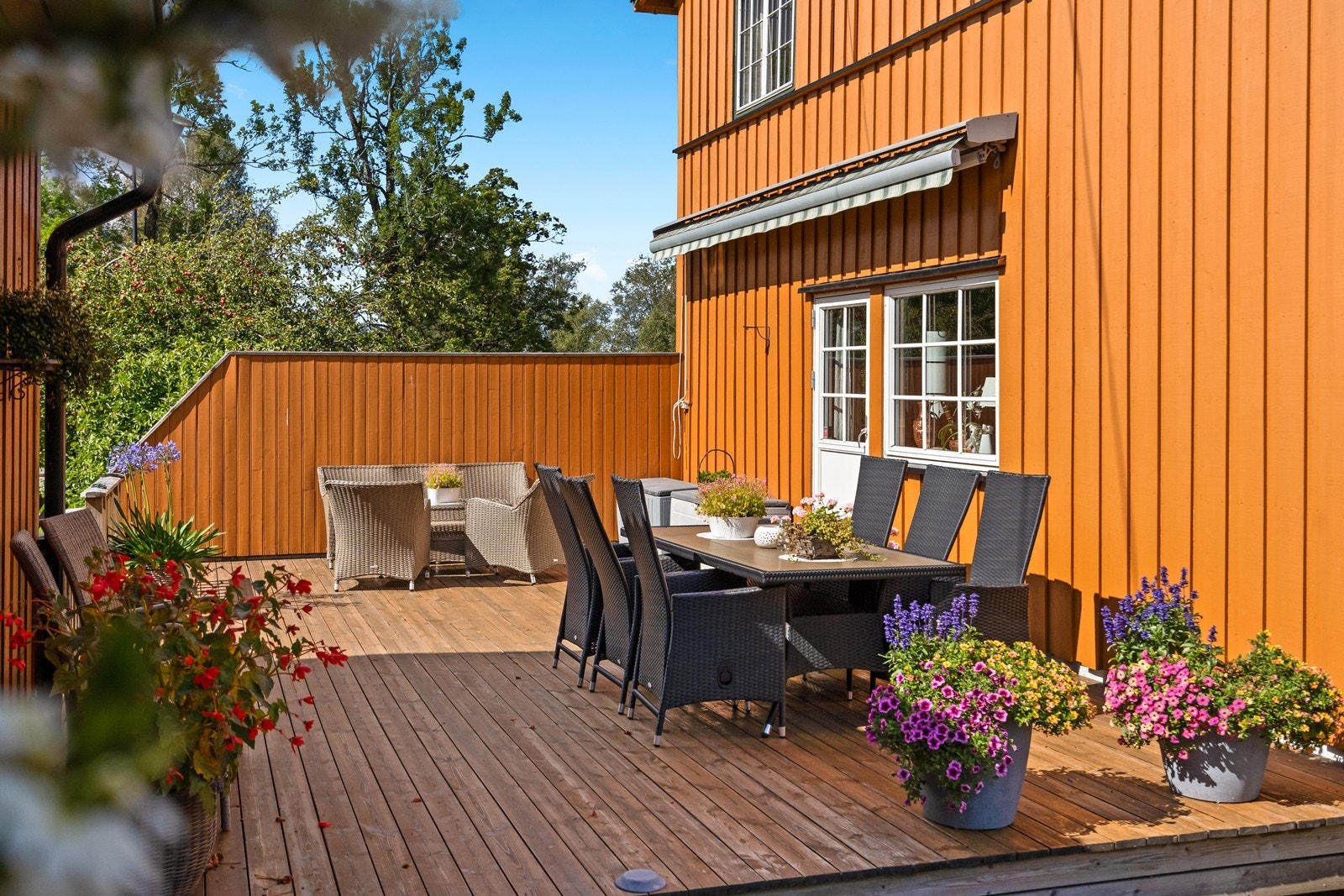 Lun og skjermet uteplass. Galleribilde