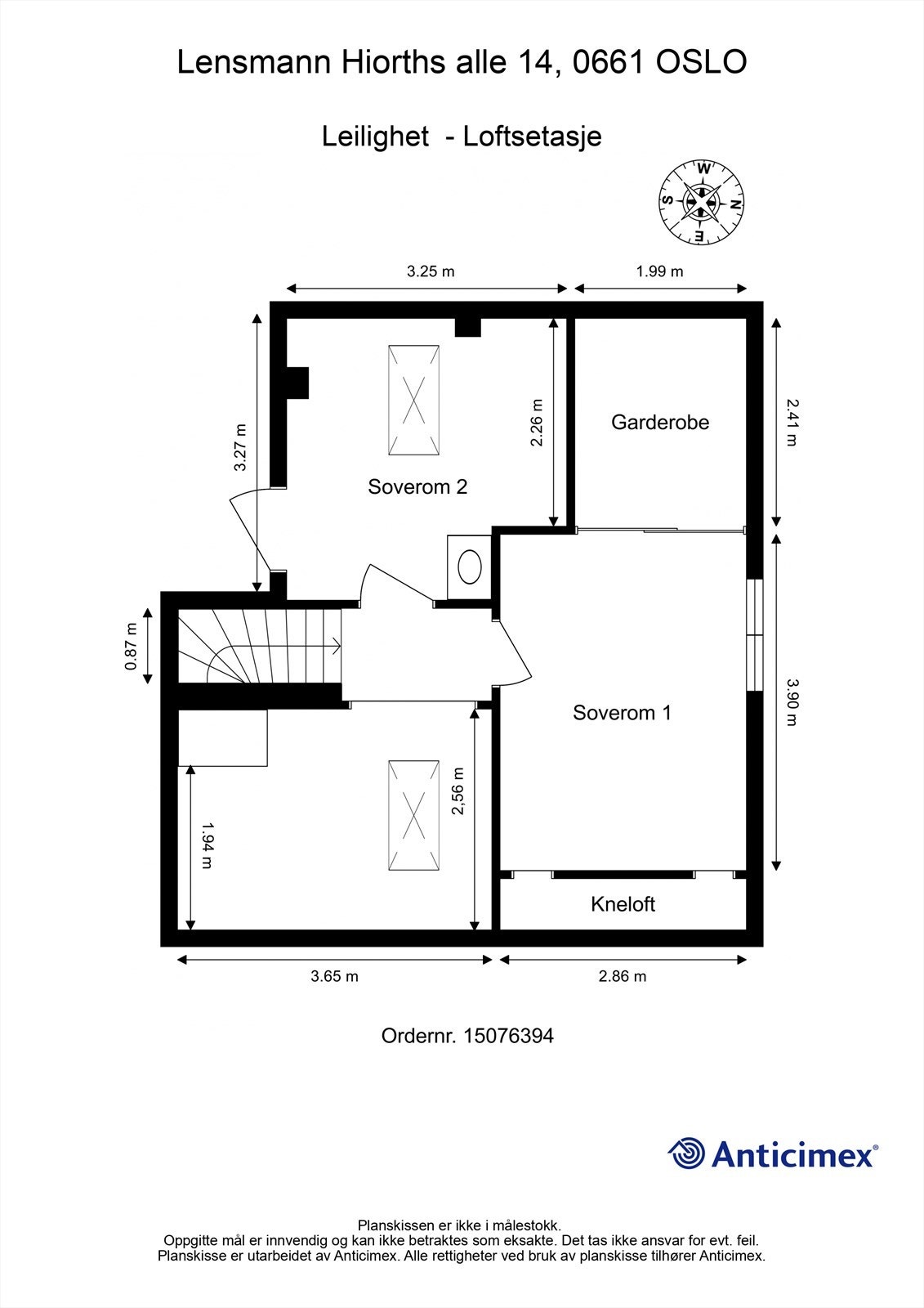 Plantegning loft. Galleribilde