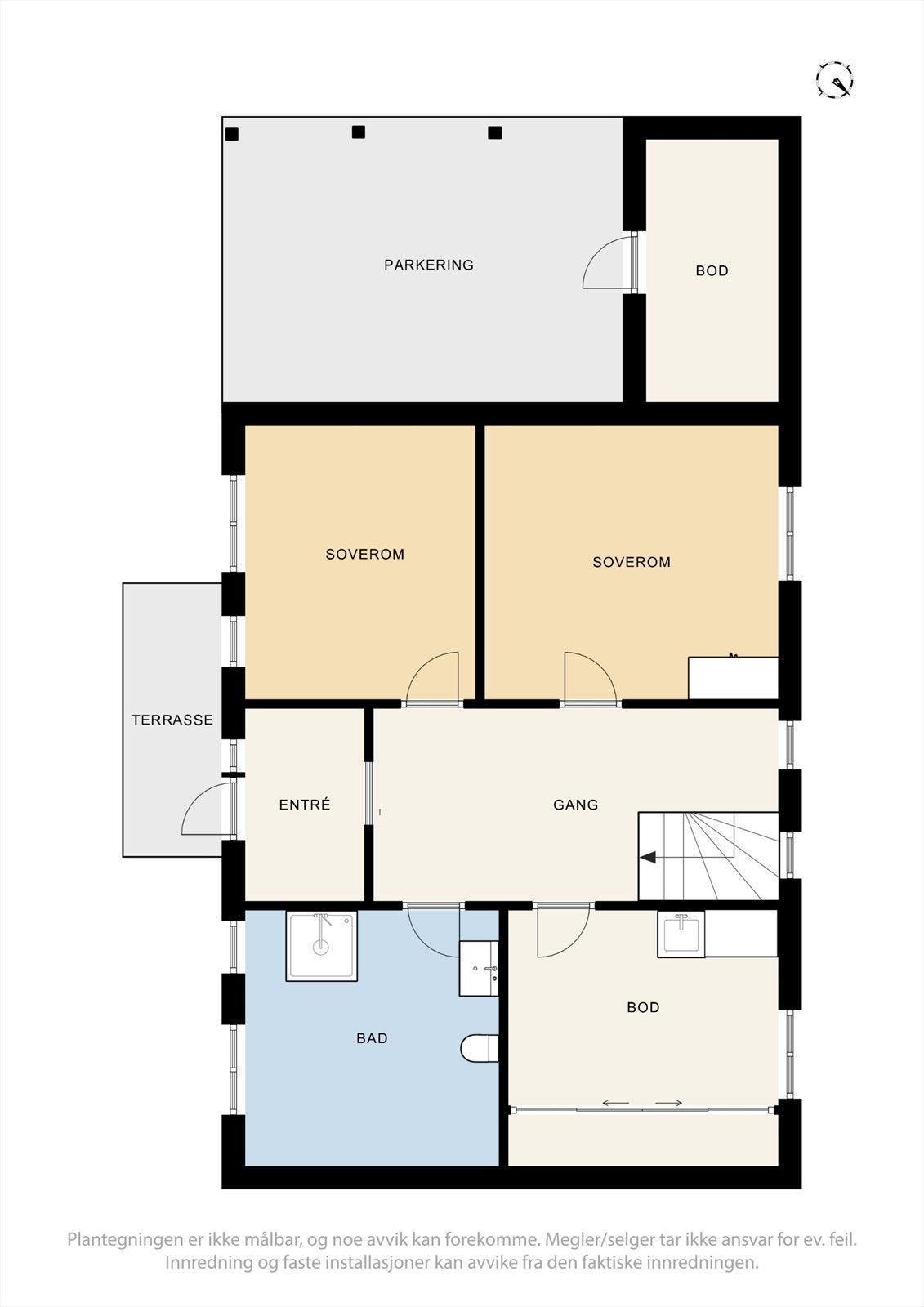 1. Etasje Plantegning. Galleribilde