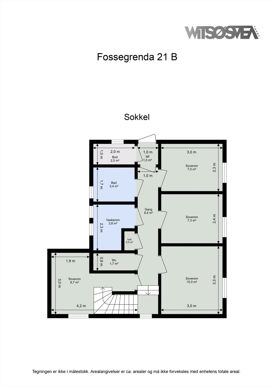 Planskisse sokkel Galleribilde