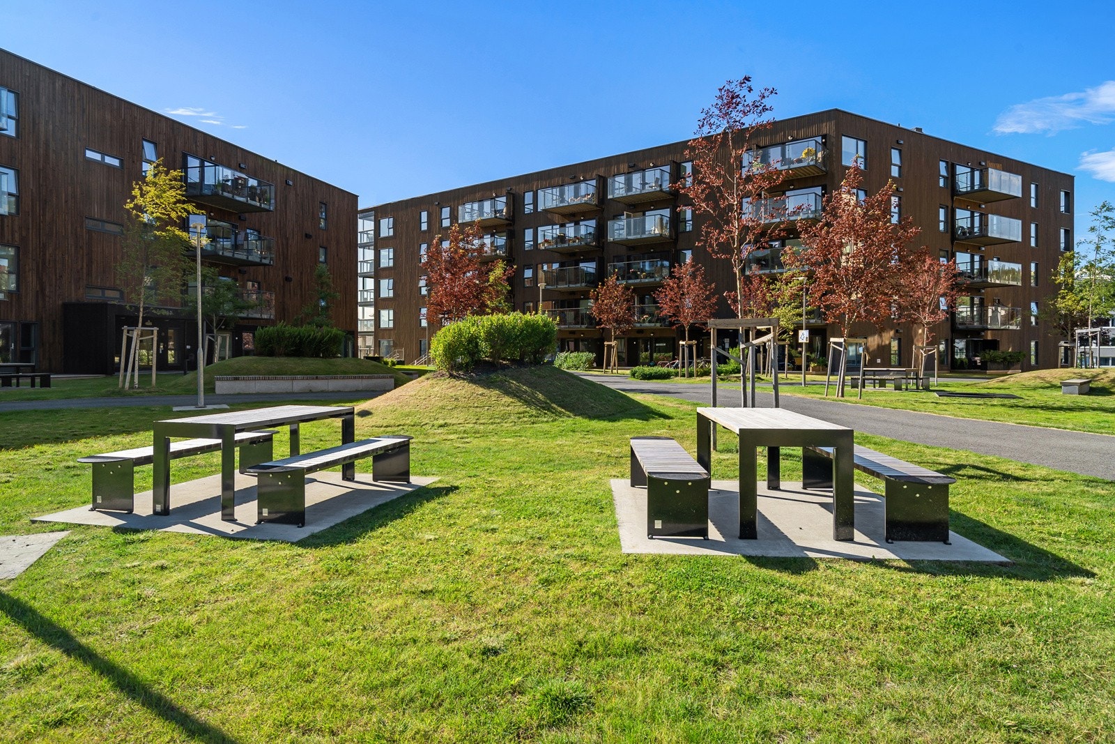 Fellesområder som fritt kan benyttes av alle beboere i Bjerkaker sjøpark!