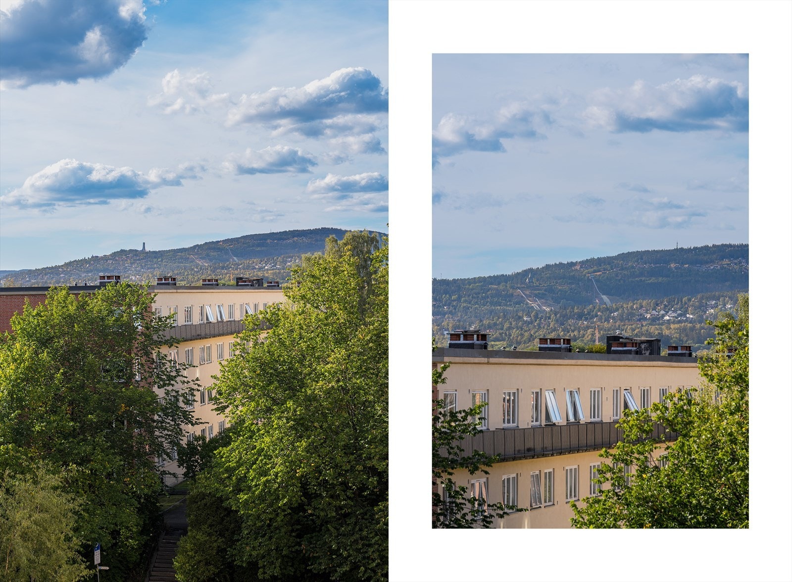 Utsikt mot Holmenkollen Galleribilde