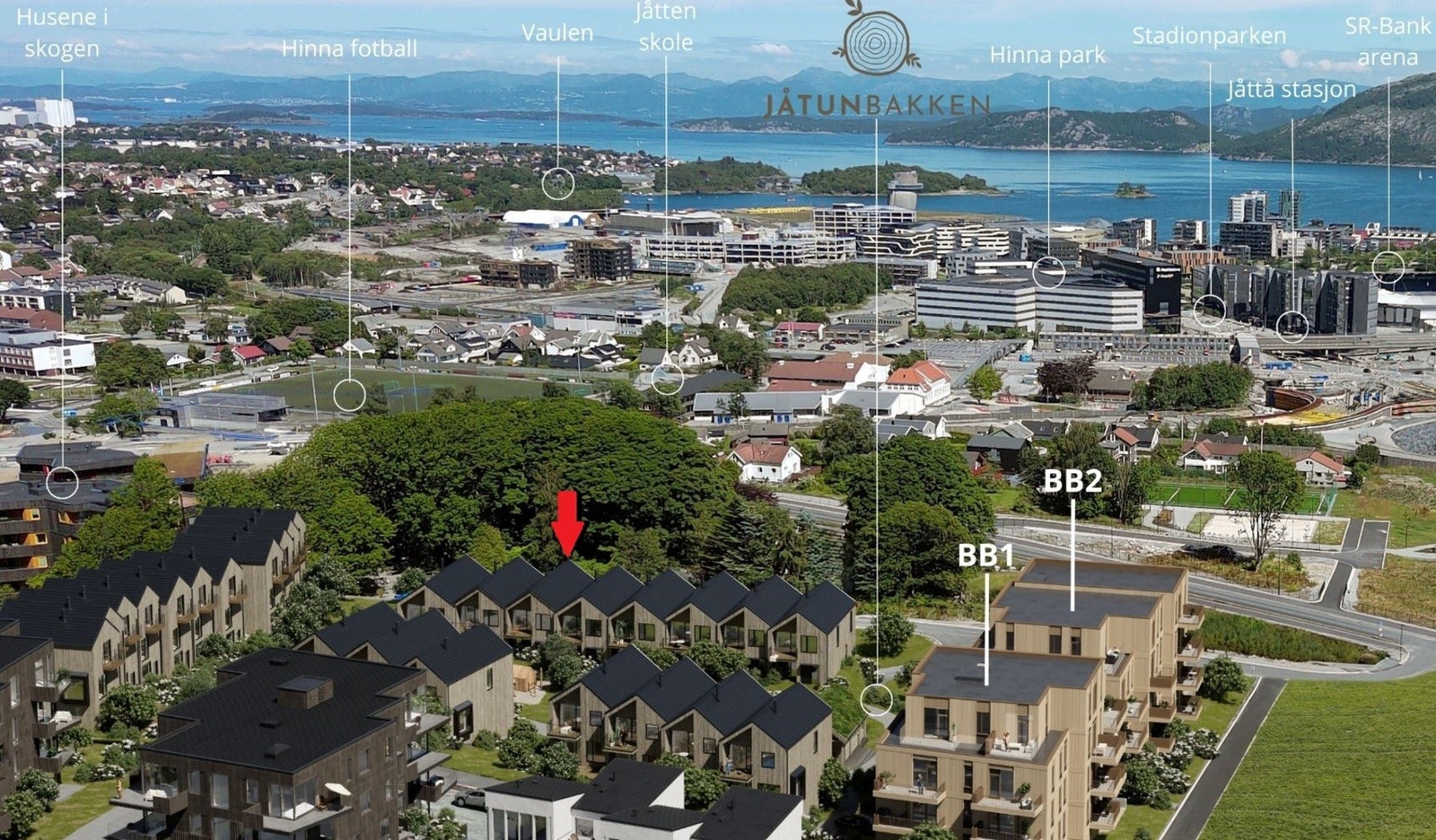 I hjertet av Jåtunbakken tilbys nå en sjelden mulighet til å sikre seg et rekkehus i en rekke som ellers er helt utsolgt. Galleribilde