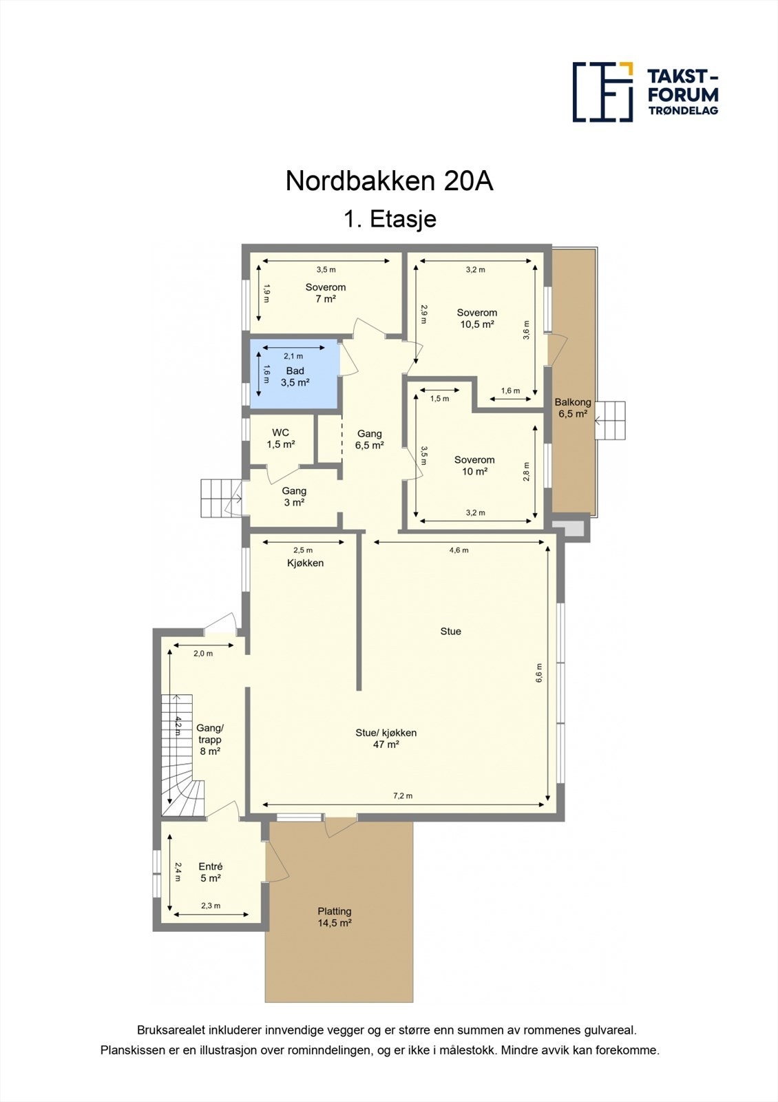 Planskisse 1. etasje. Galleribilde