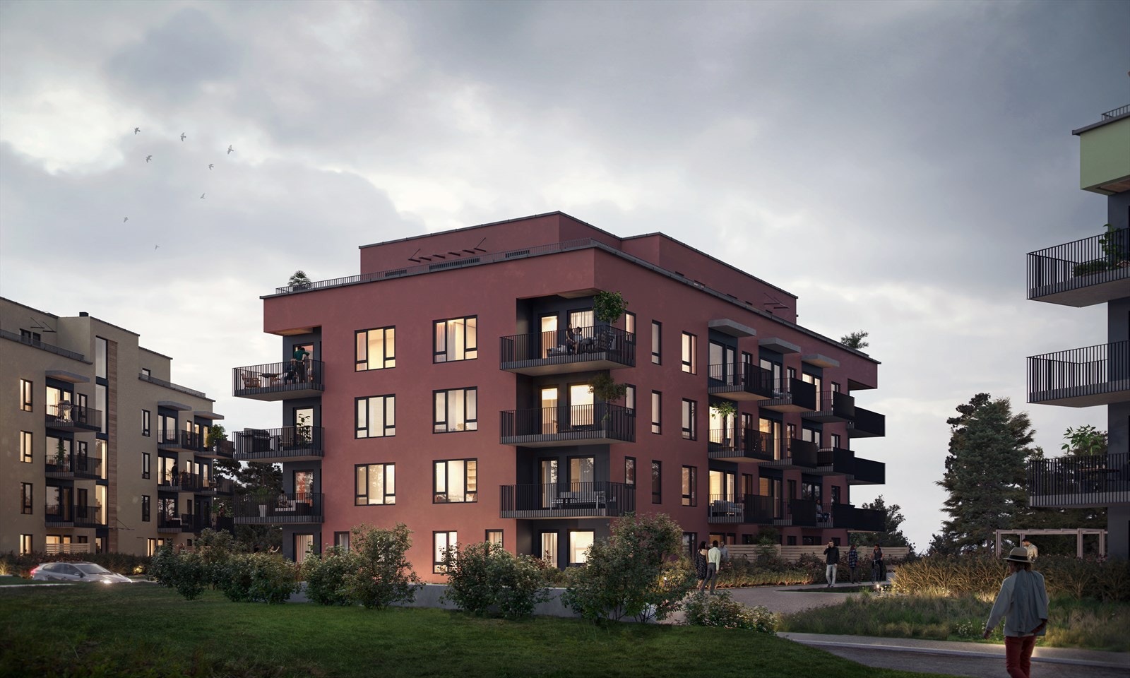 Leiligheten ligger fint plassert i bygget, Lyngen som har overtakelse 1. kvartal 2026. Galleribilde