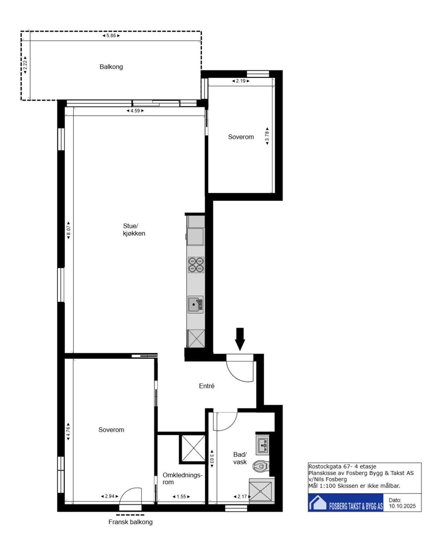 Plantegning 4. etasje Galleribilde