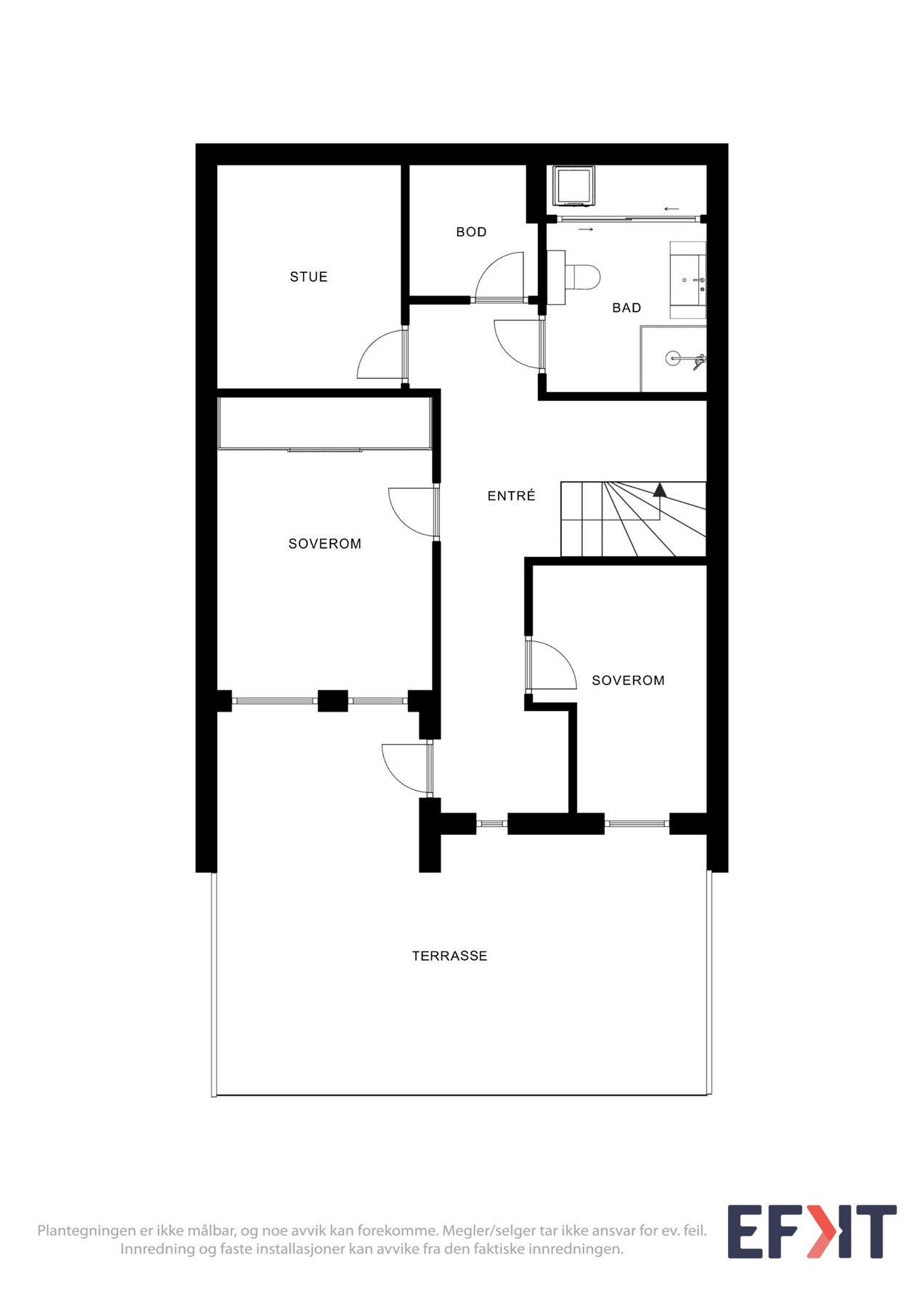 2D Plantegning - Underetasje. Galleribilde
