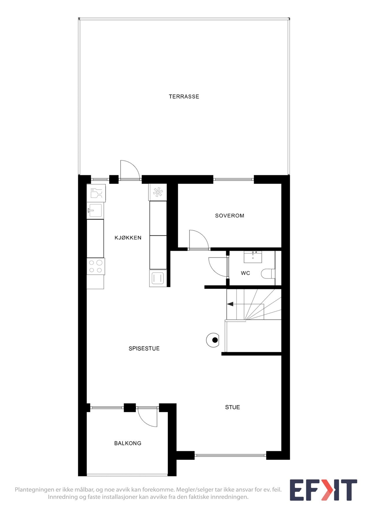2D Plantegning - Hovedetasje. Galleribilde