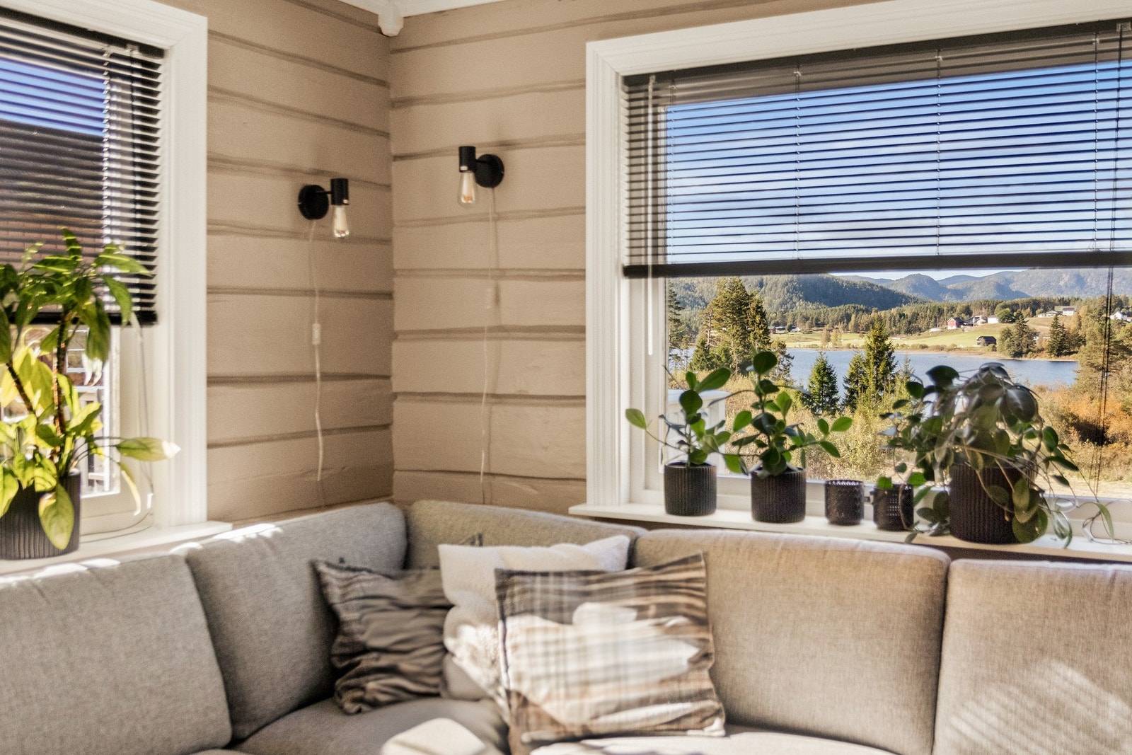 God naturlig belysning i stua. Galleribilde