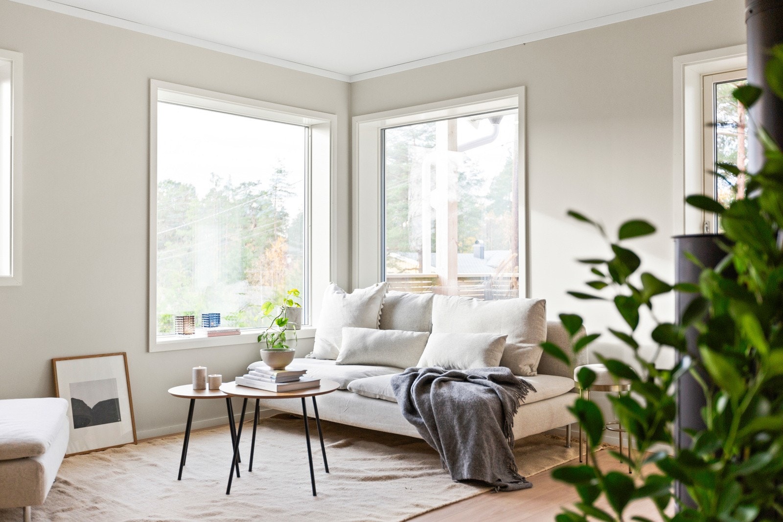 Vegger med malte gipsplater Galleribilde