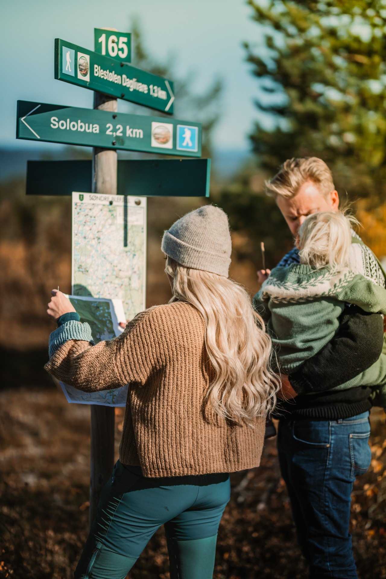 Oppmerket løypenett sommer og vinter Galleribilde
