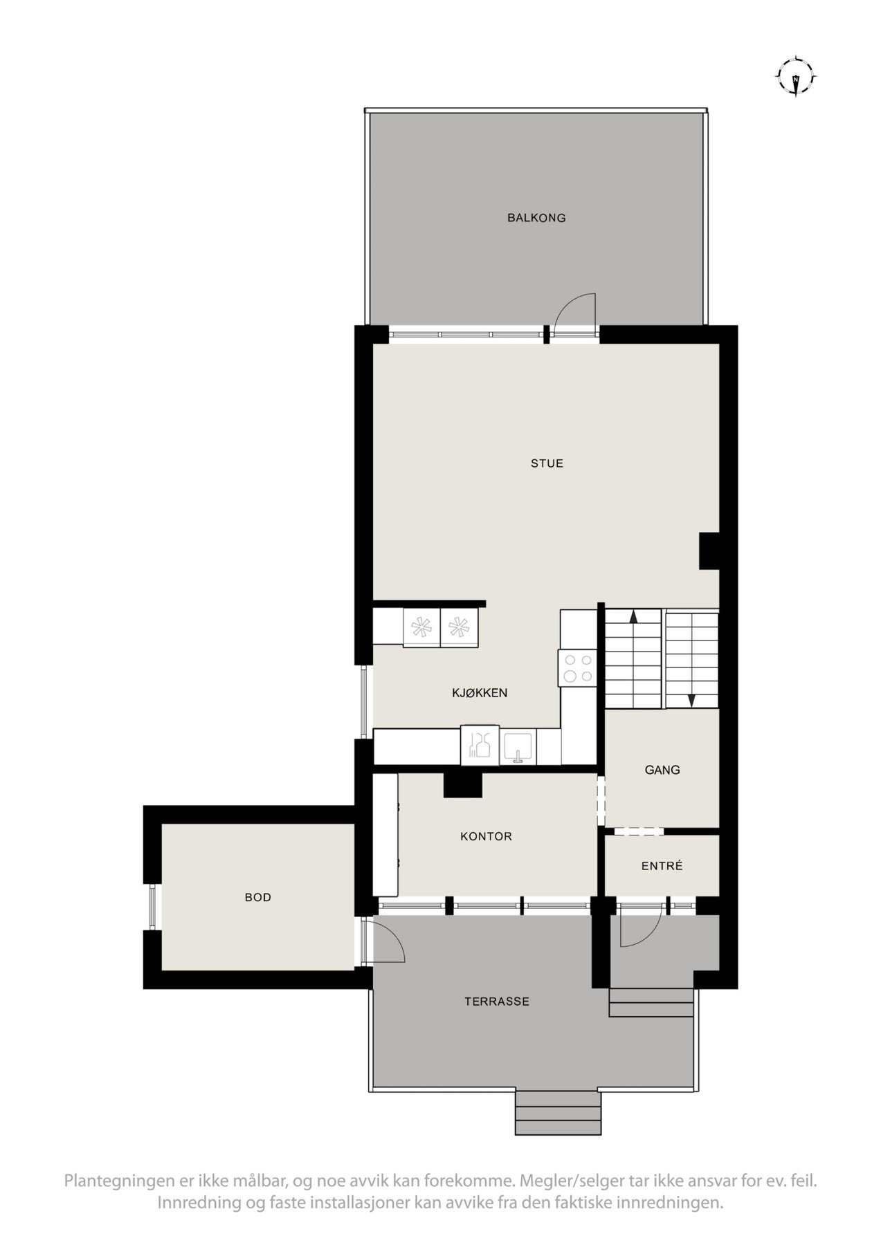 Plantegninger av hovedetasjen. Galleribilde