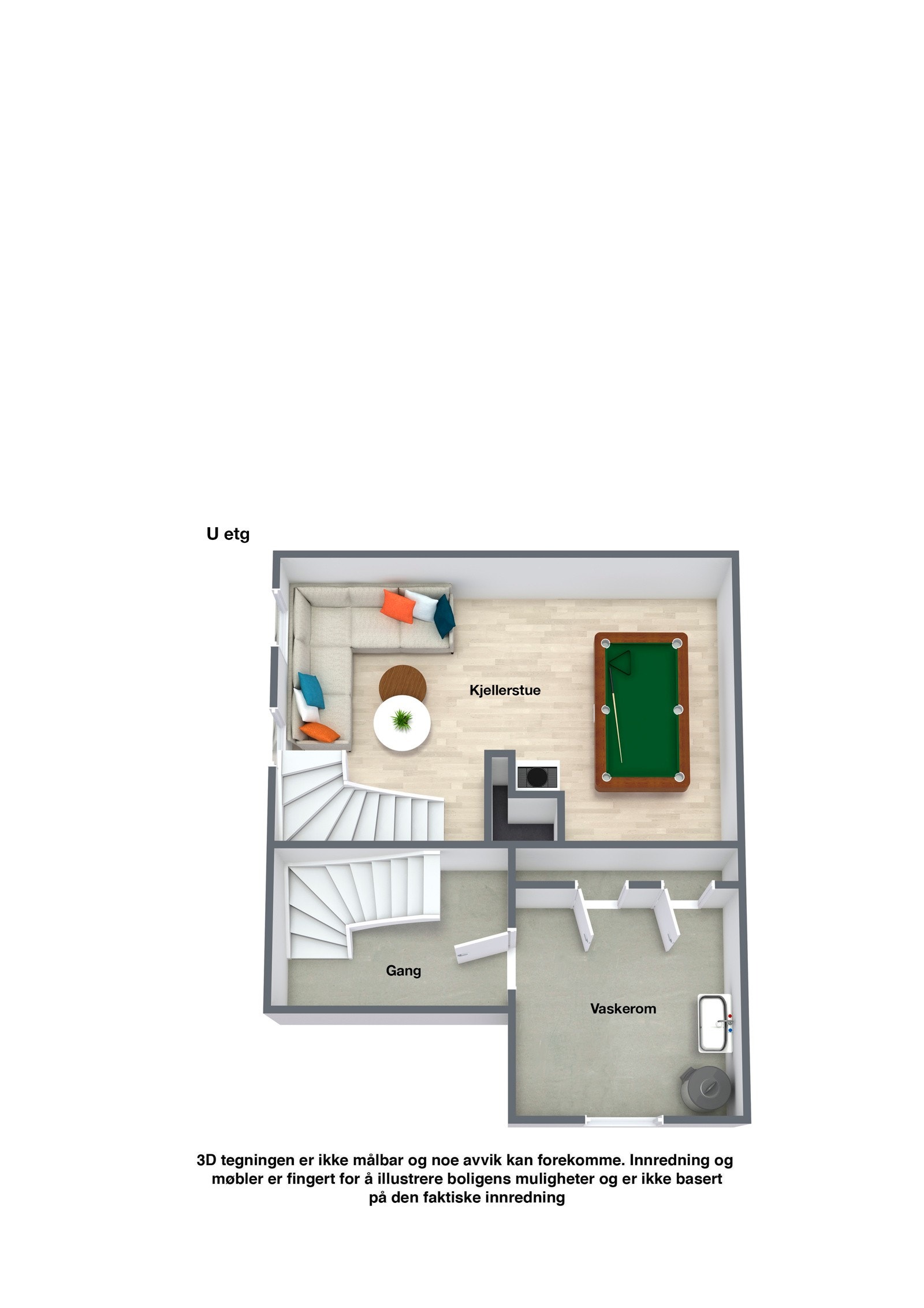 Plantegning, underetasje Galleribilde