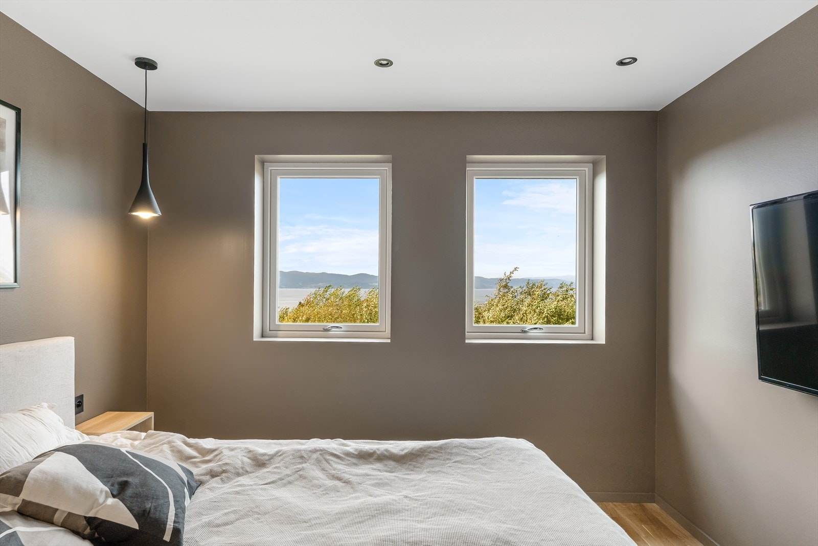 Fra store deler av boligen kan utsikten nytes. Galleribilde