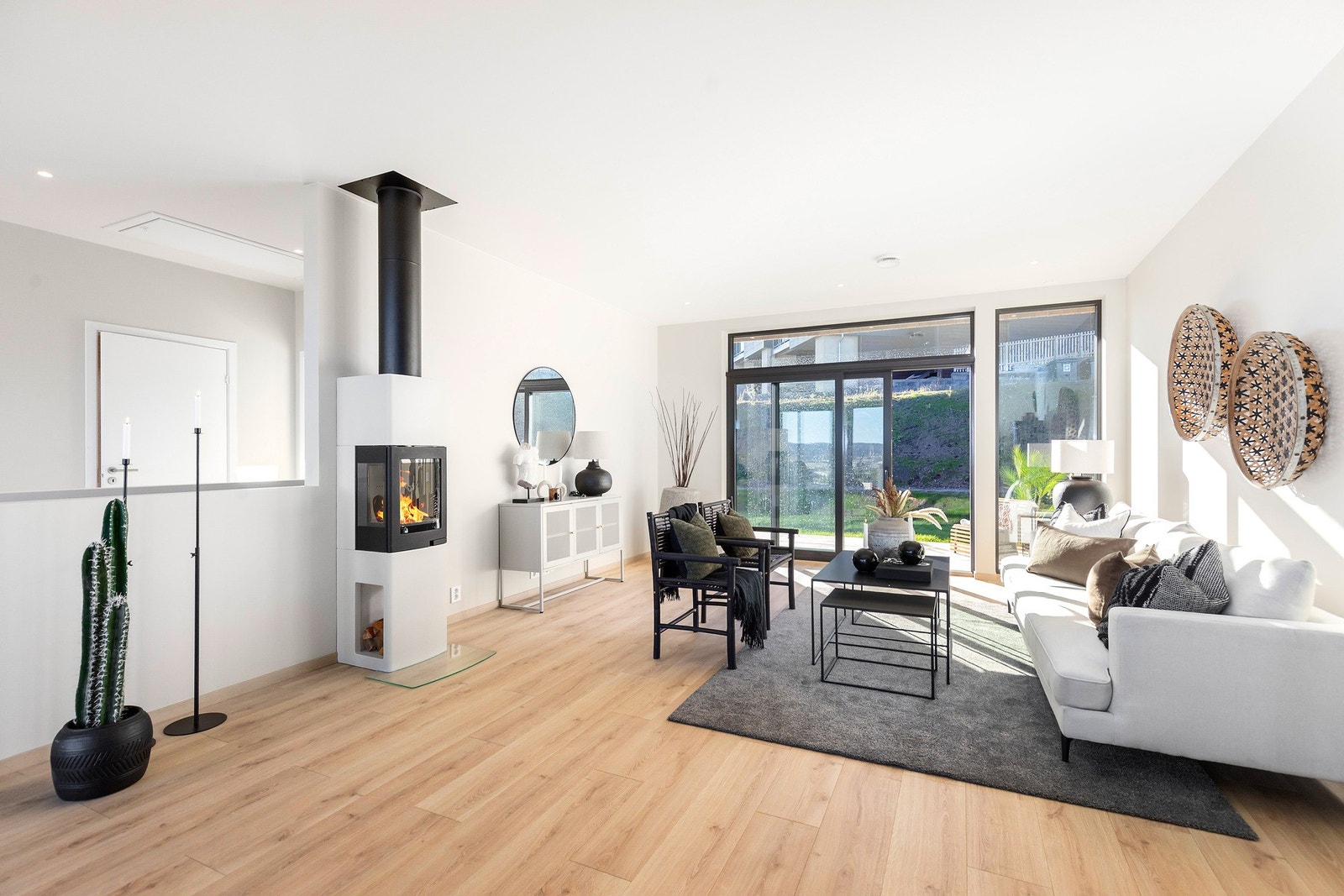 Interiørkonsulent ble engasjert for å skape en lun og tidsriktig fargepalett. Galleribilde