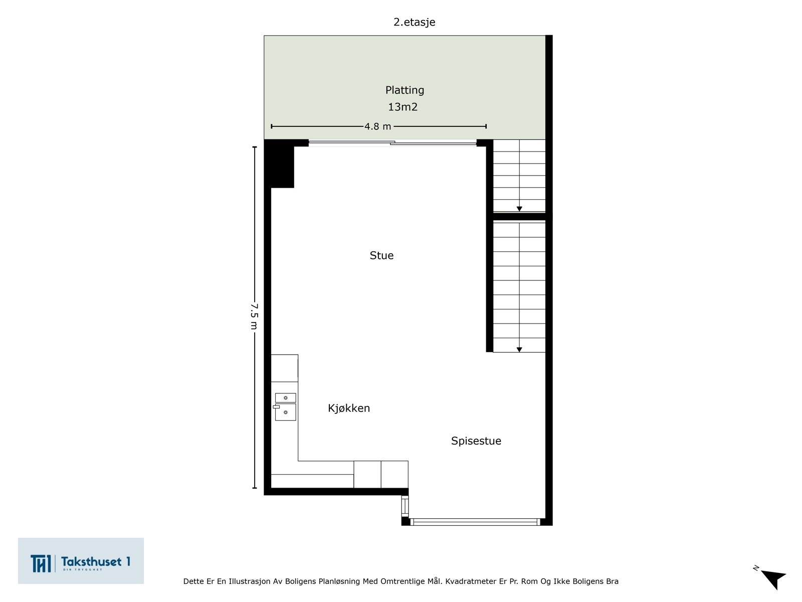 Plantegning 2. etasje Galleribilde