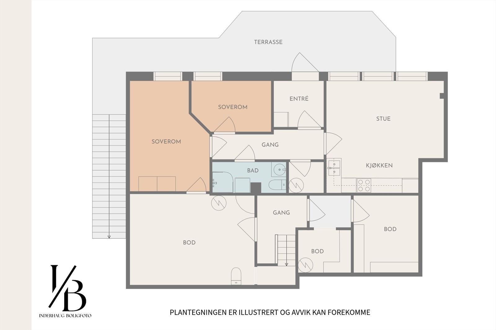 Plantegning underetasje. Galleribilde