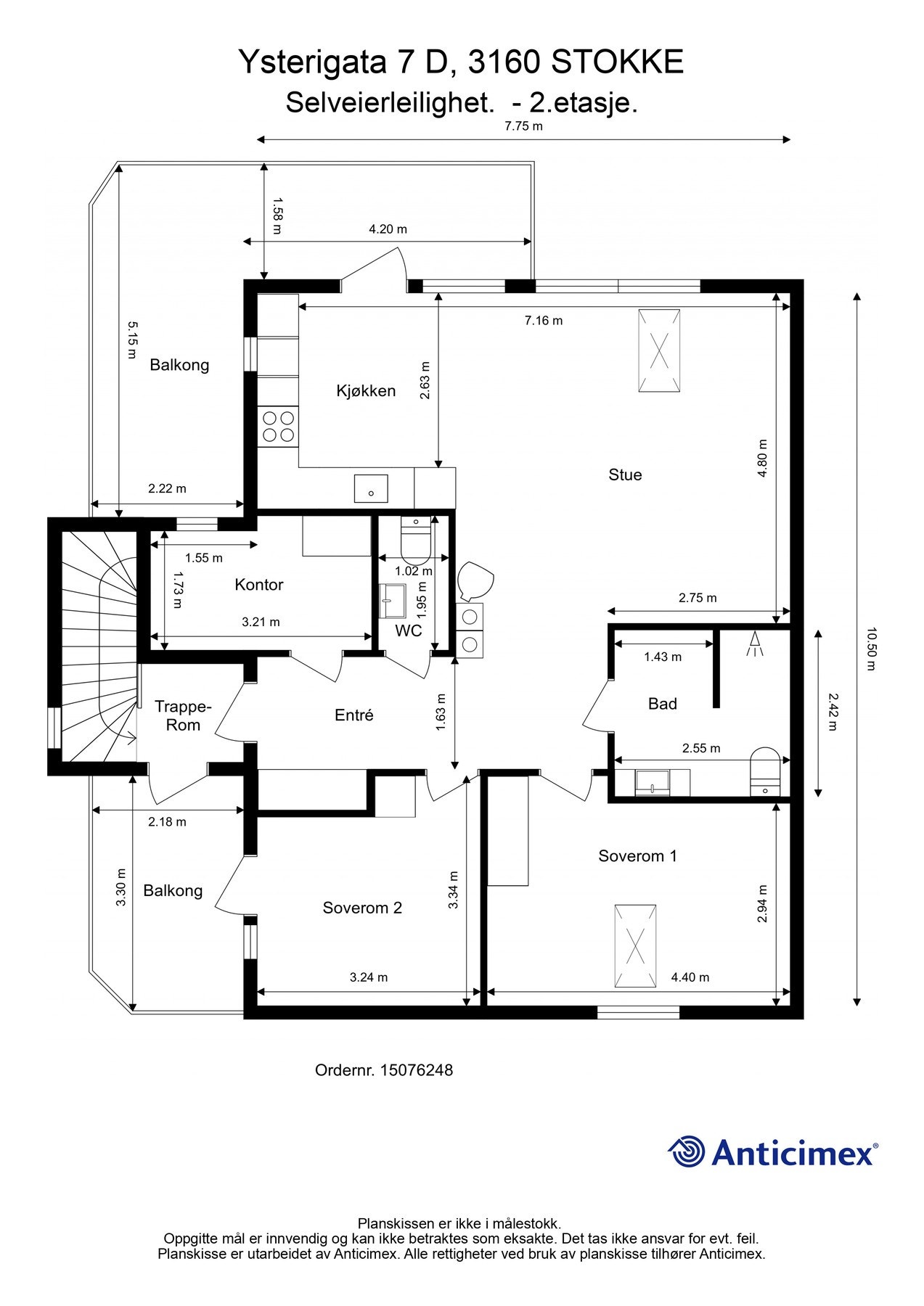 Plantegning 2.etasje Galleribilde