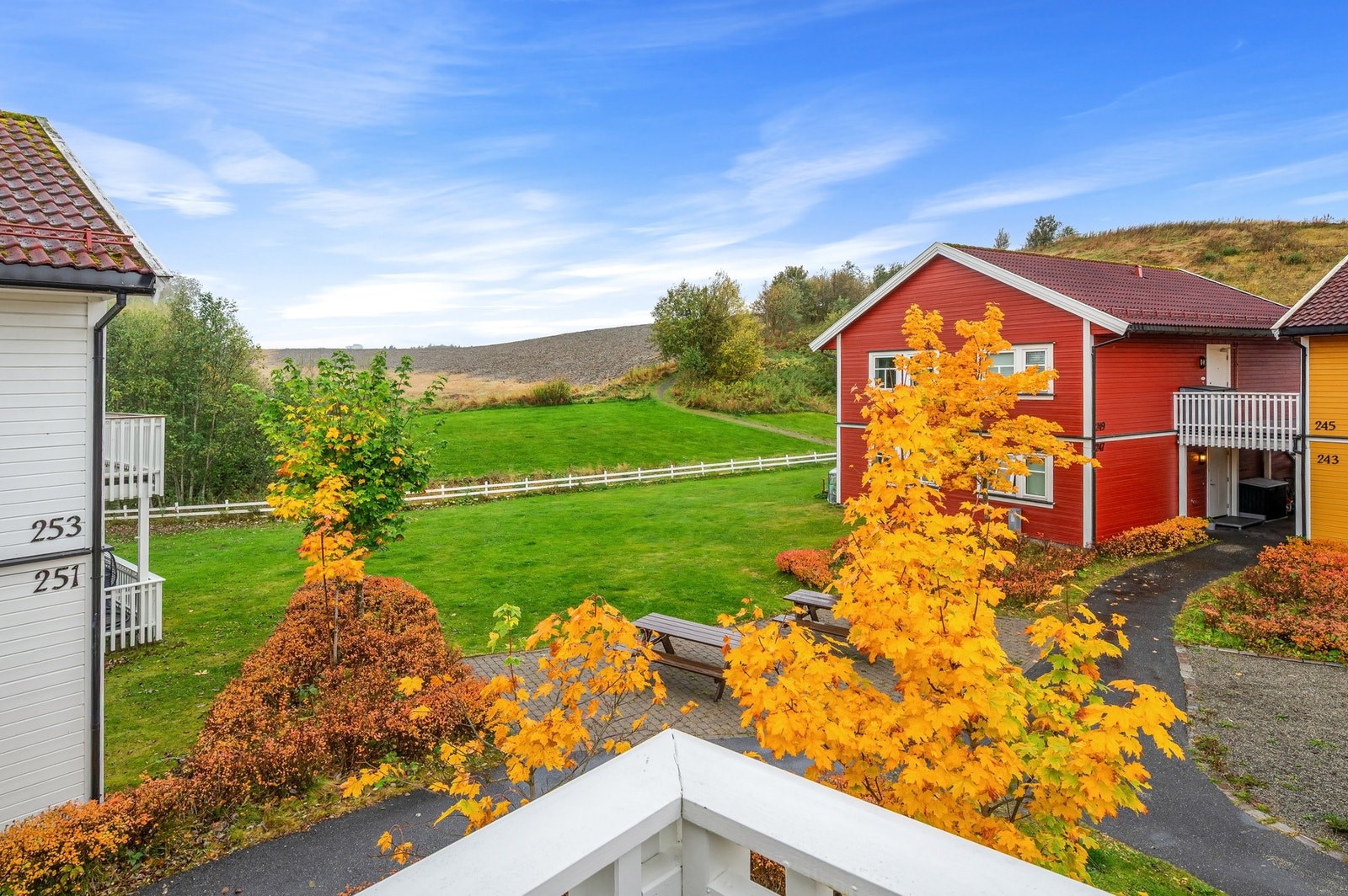Nydelig utsikt fra balkongen. Galleribilde