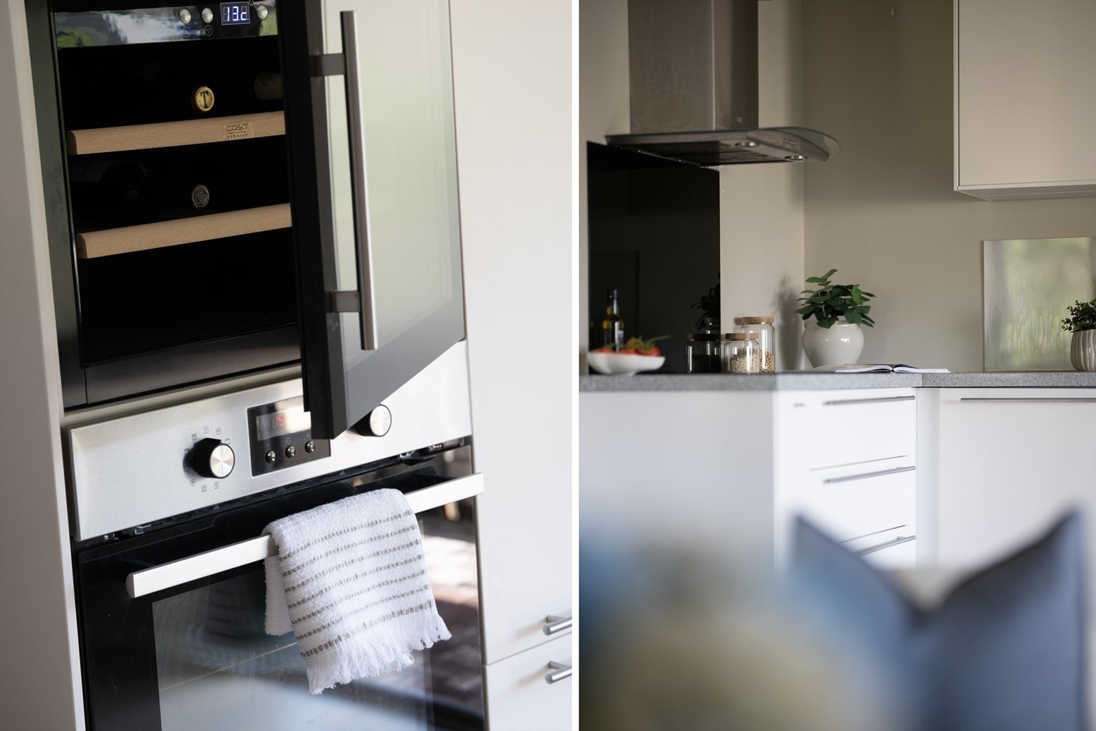 Her kan kvalitetsvinen lagres i det integrerte vinskapet Galleribilde