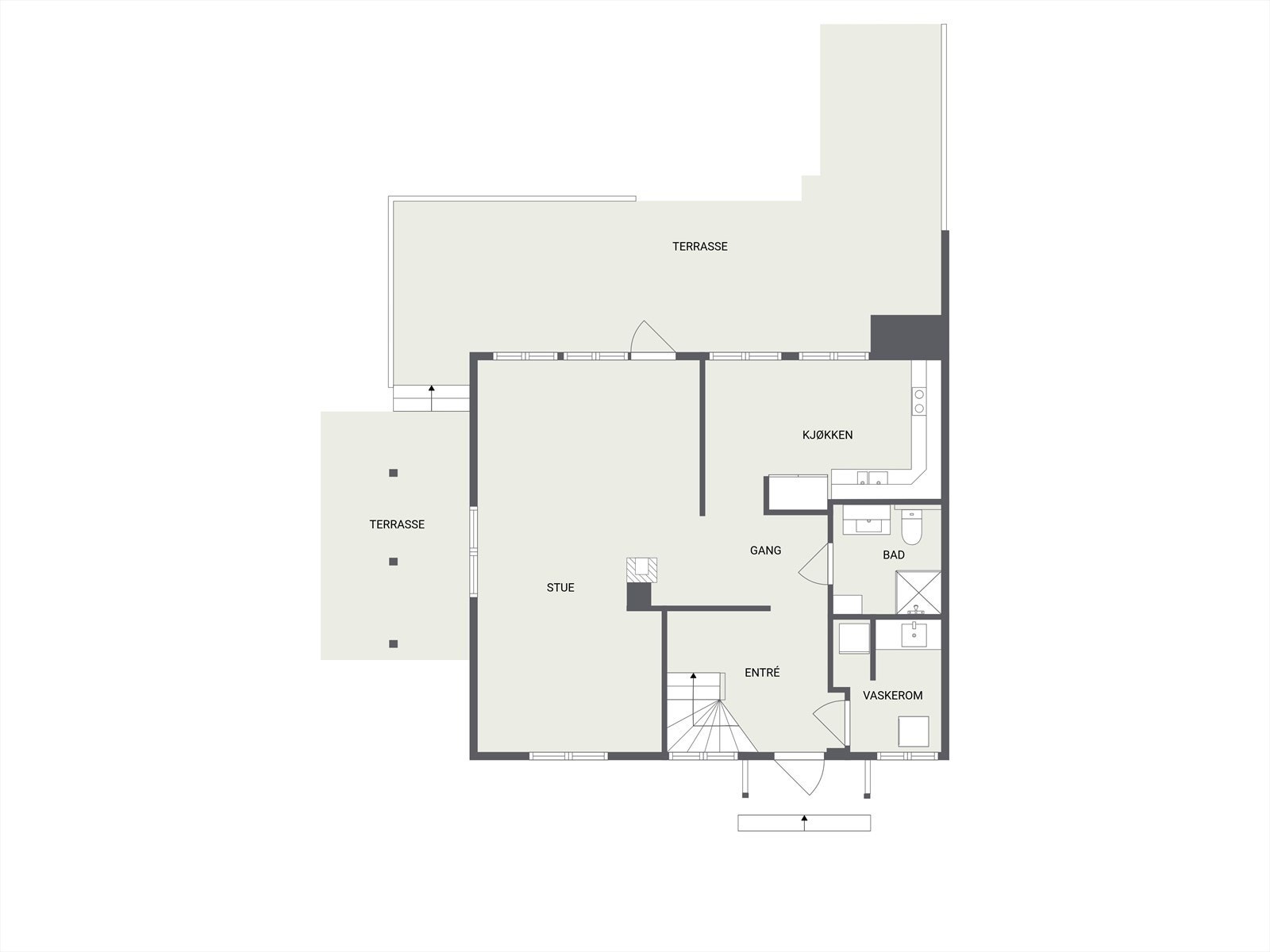 Plantegning - 1. etg. Galleribilde