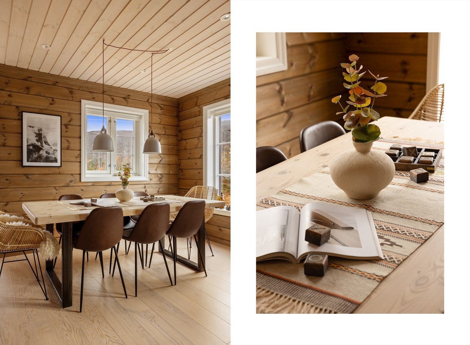 På kjøkkenet er det plass til en større spisegruppe Galleribilde