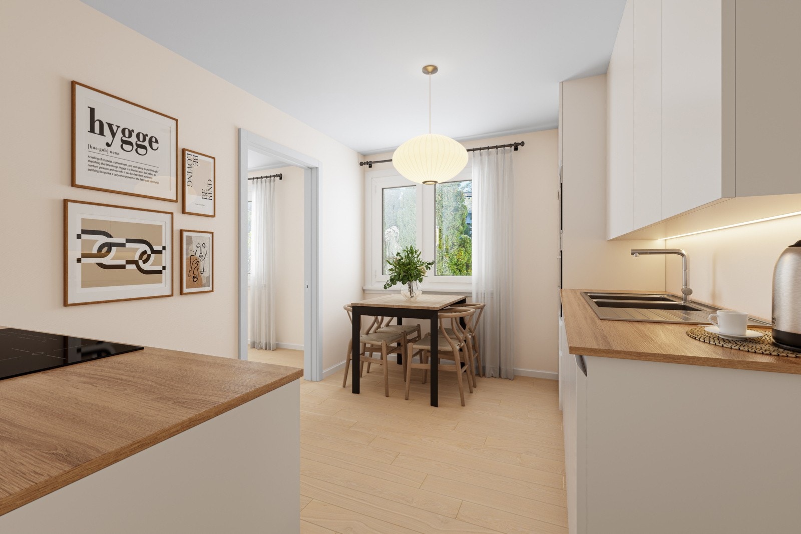 Kjøkken digitalt oppusset Galleribilde