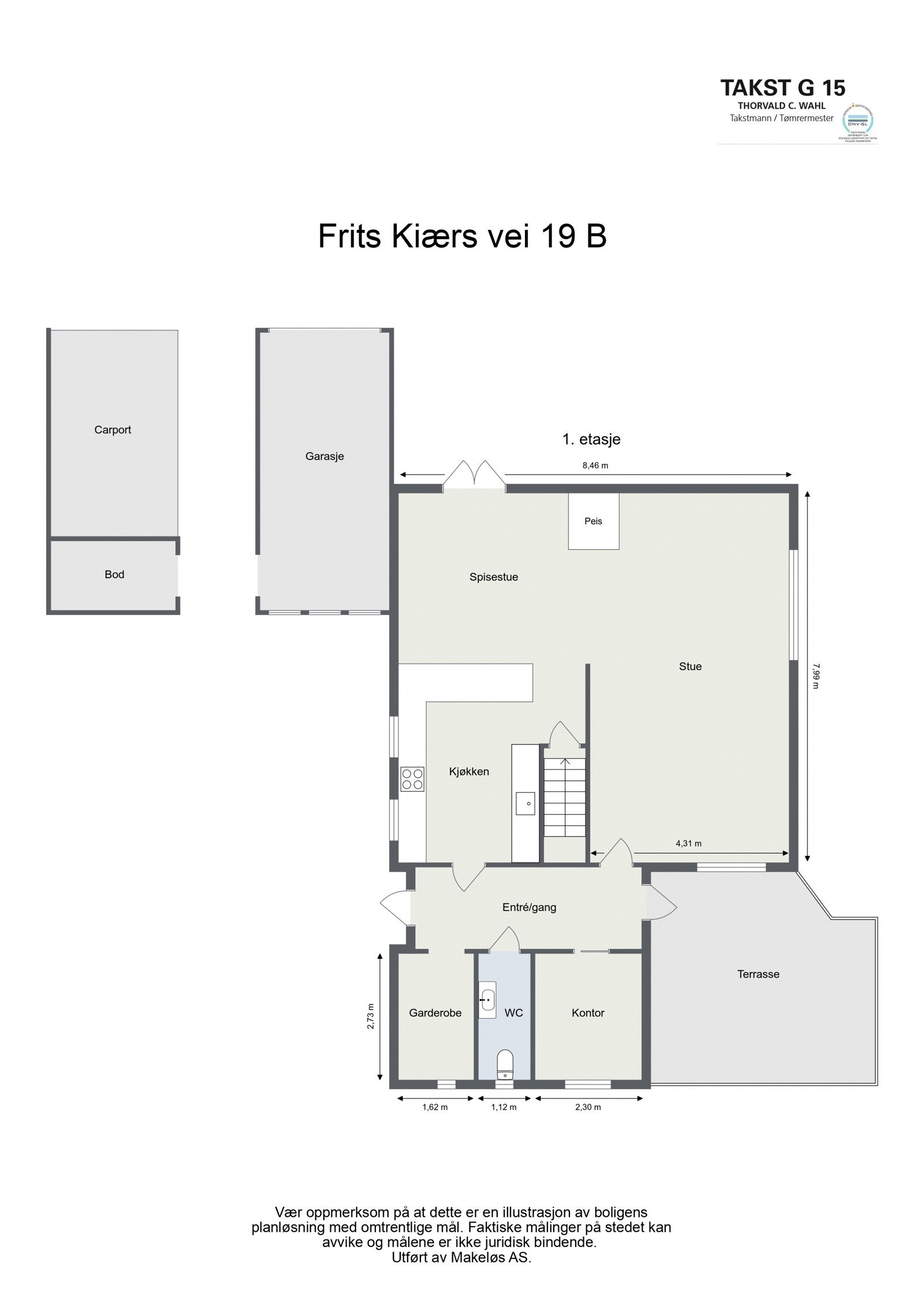 Planløsning 1. etasje Galleribilde