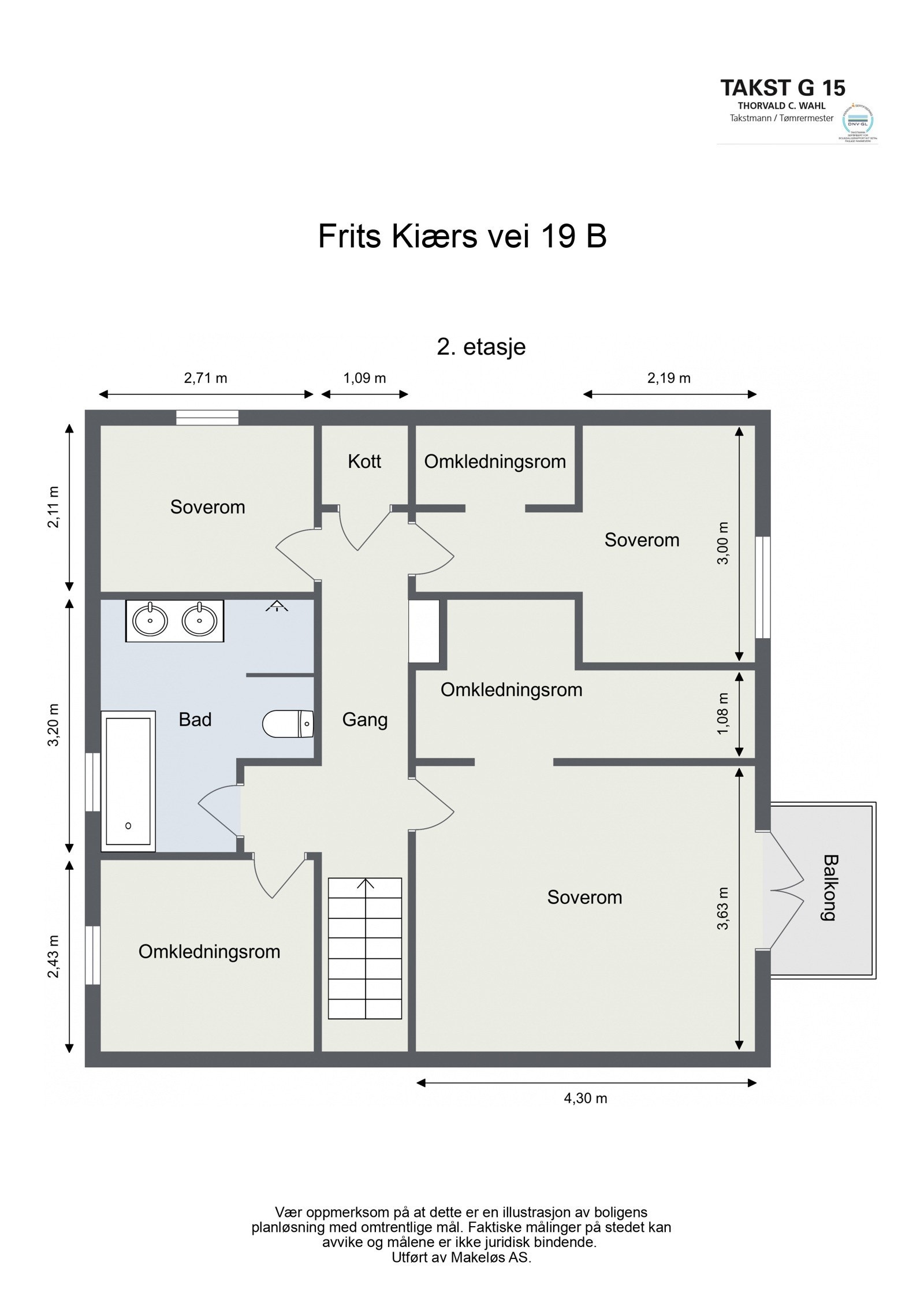 Planløsning 2. etasje Galleribilde