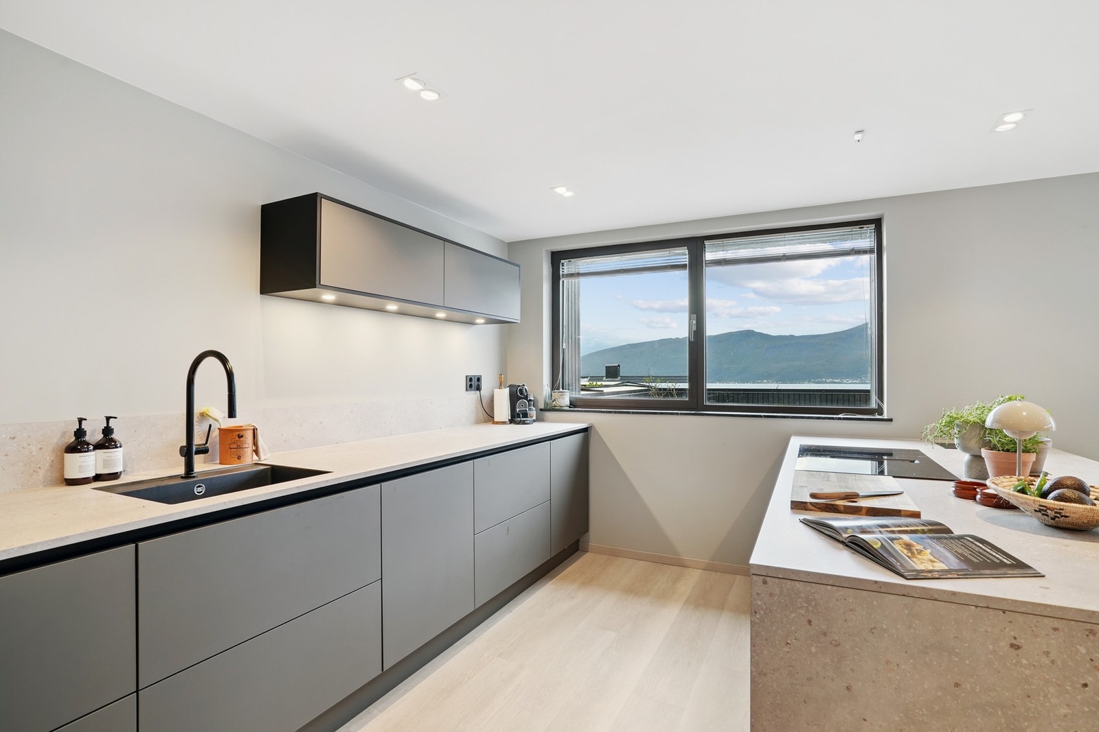 - og induksjon platetopp med kullfiltervifte medfølger i handelen. Galleribilde