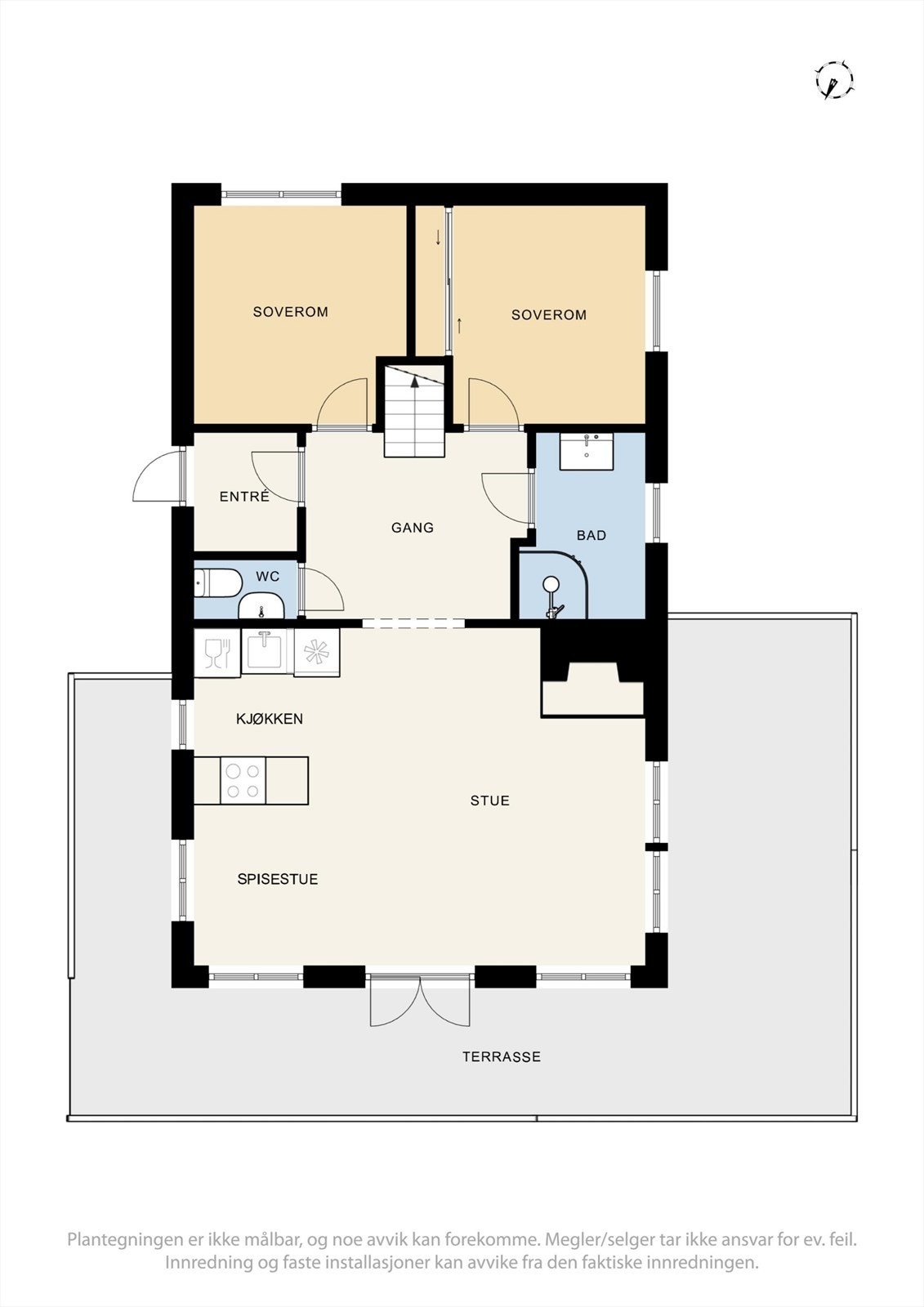 Hovedplan hytta. Galleribilde