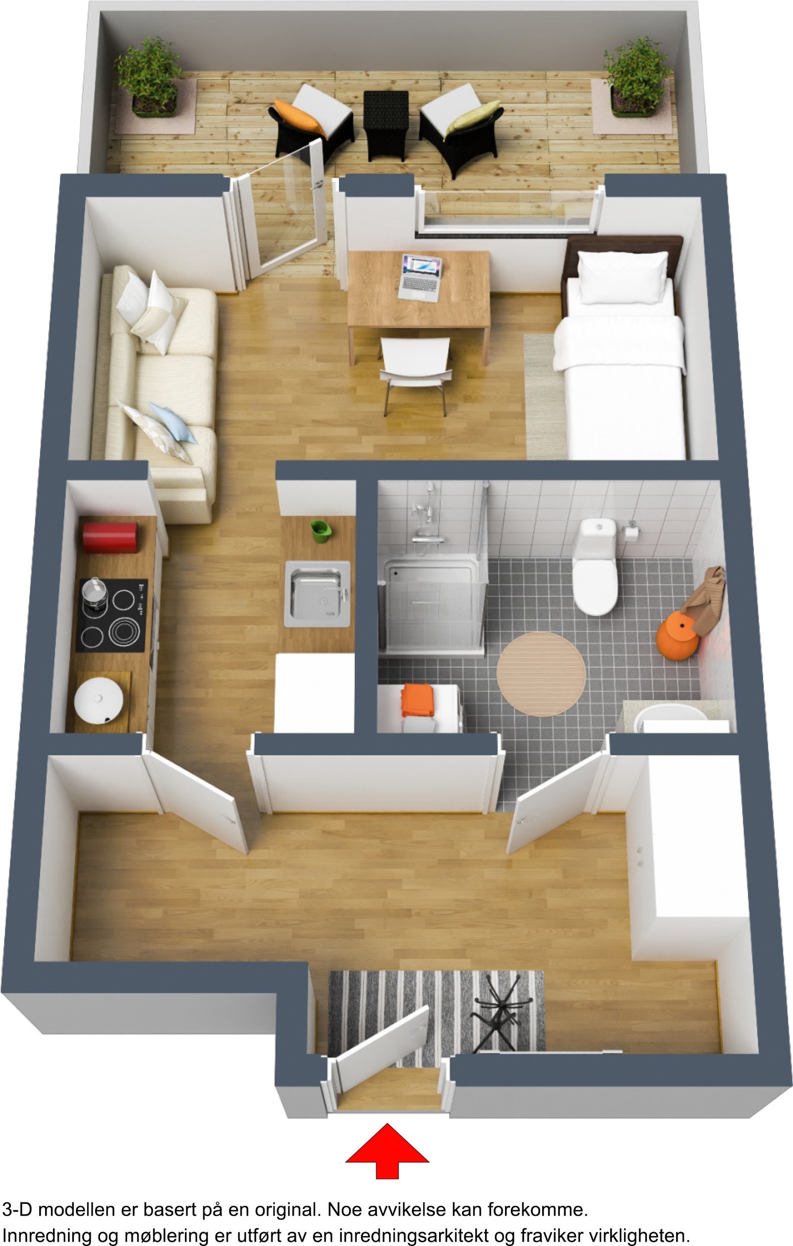 Plantegning 3D Galleribilde