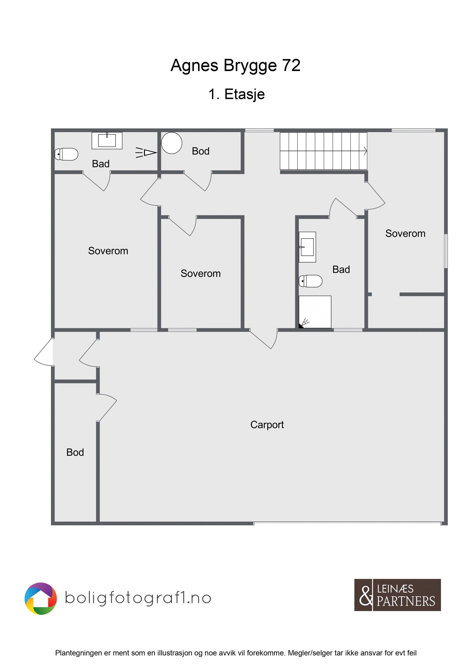 Plantegning 1.etg Galleribilde
