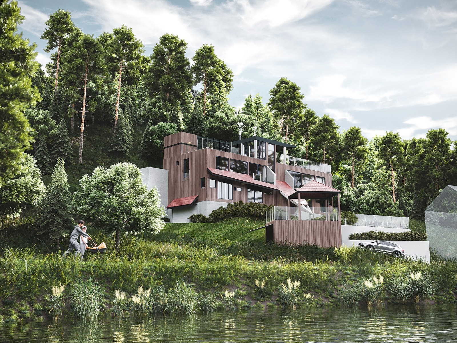 Tidligere godkjent prosjektert tomannsbolig. Galleribilde