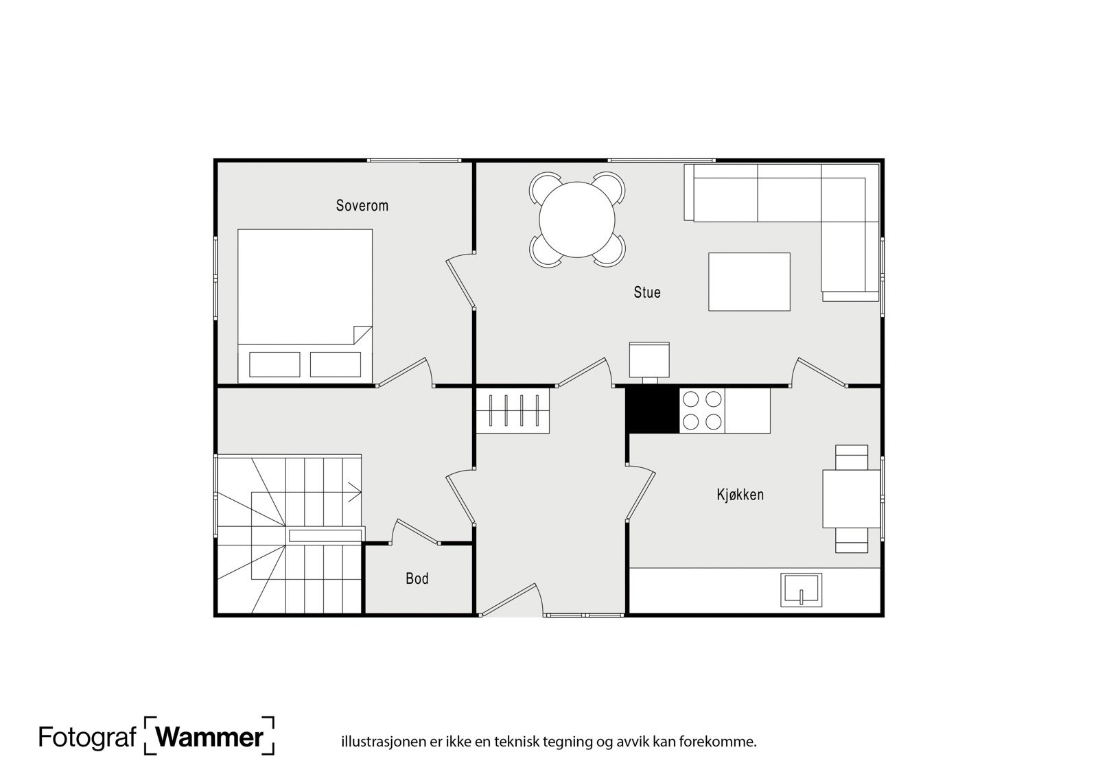 I andre etasje er det egen inngang Galleribilde