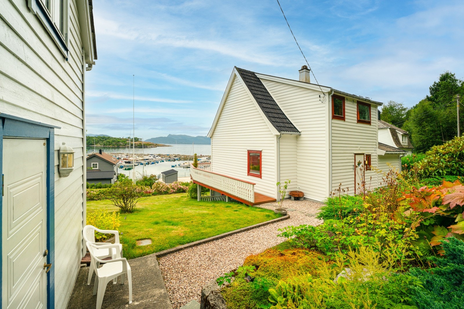 Eiendommen er sørvendt med gode solforhold Galleribilde