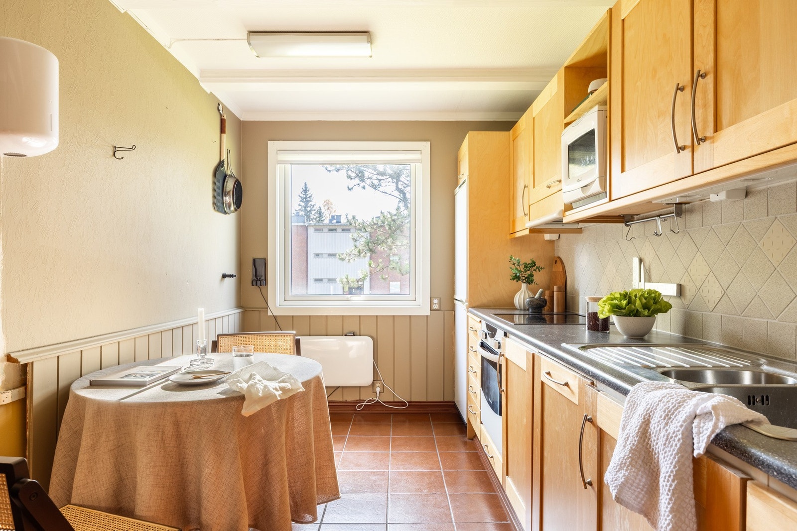 Det er plass til spisebord. Galleribilde