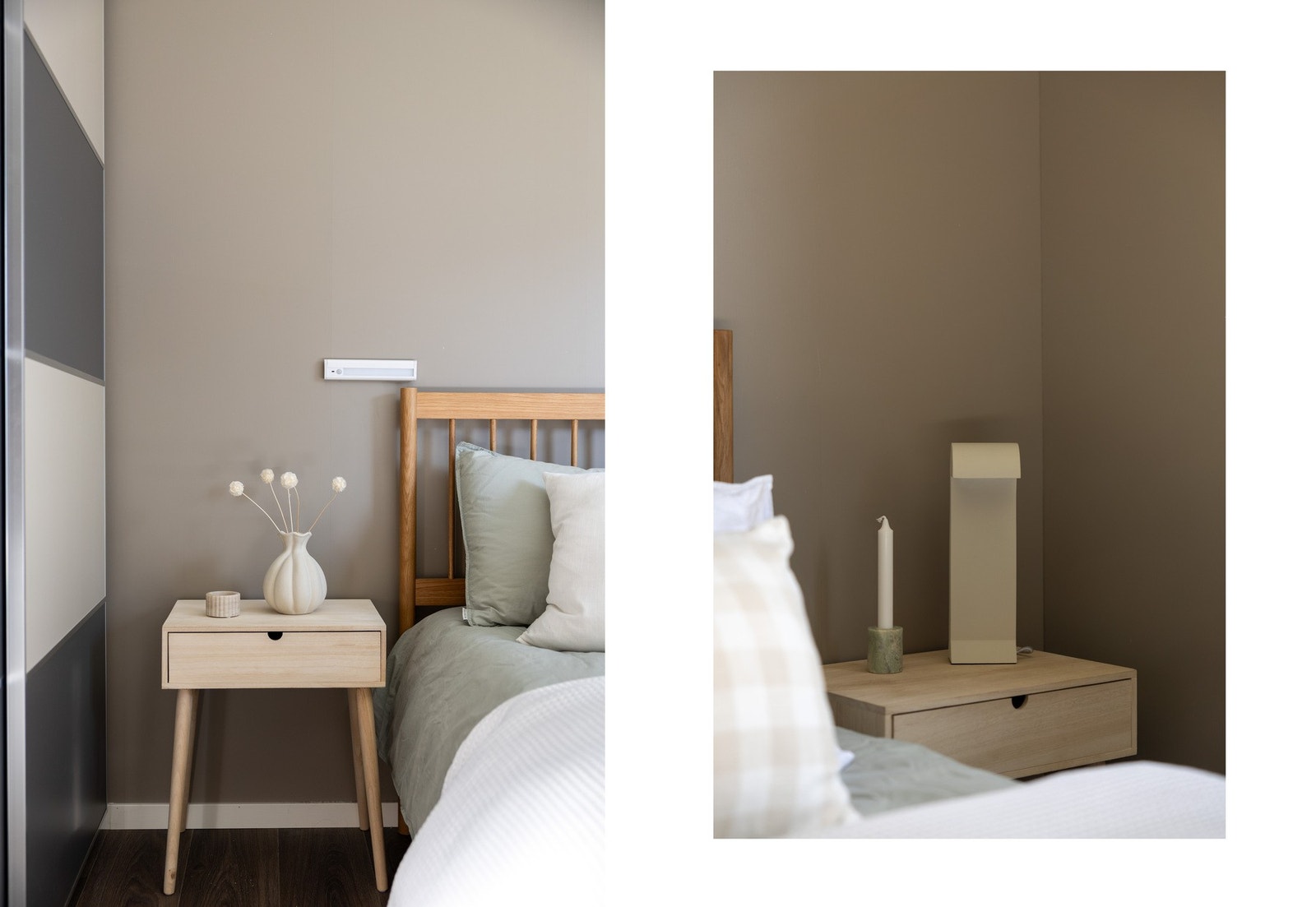 Rommet er malt i en moderne og behagelig fargetone. Galleribilde