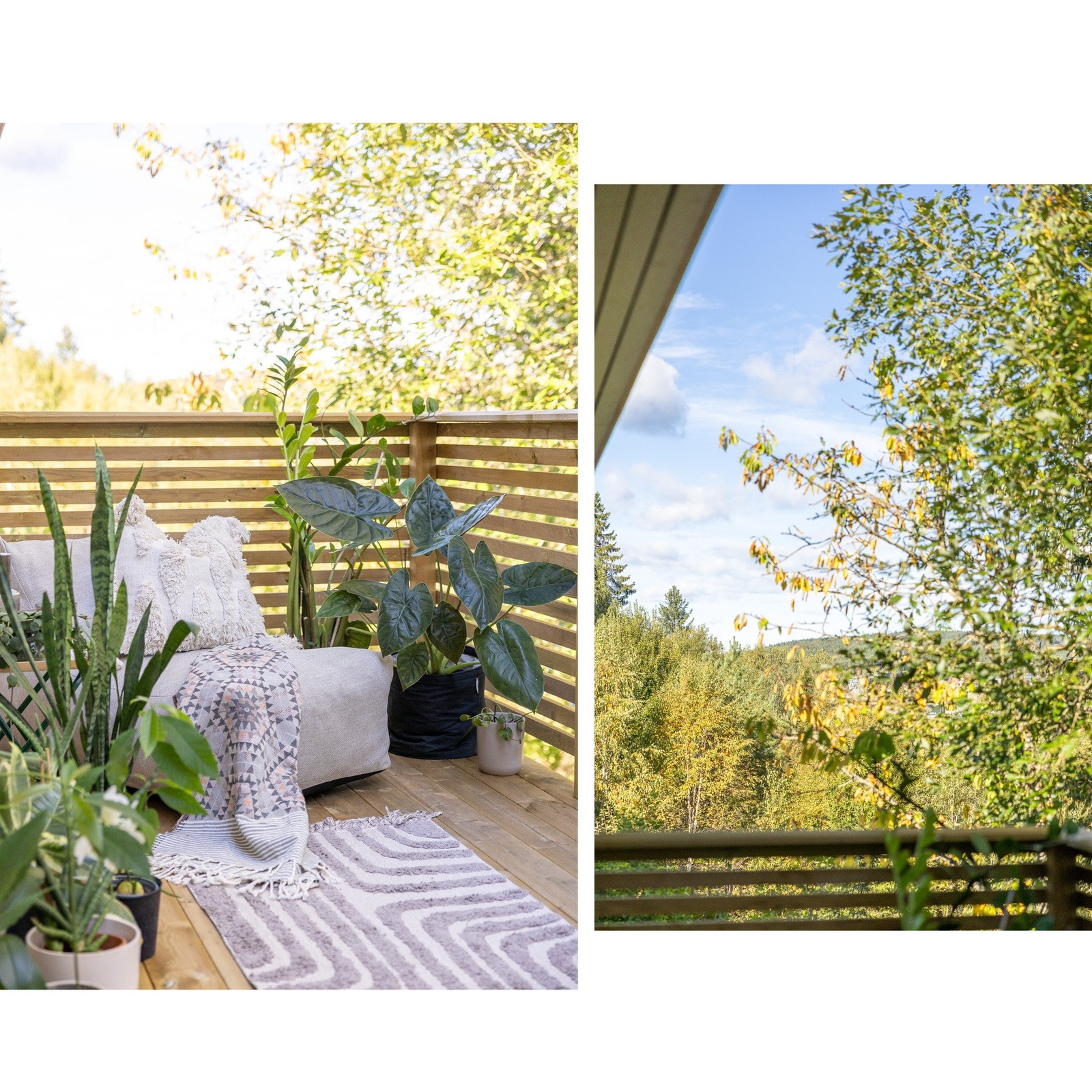 Balkongen ligger skjermet til, helt uten innsyn. Galleribilde