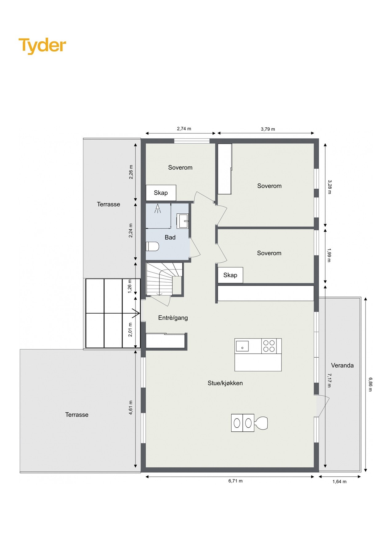 Plantegning 1. etasje. Galleribilde